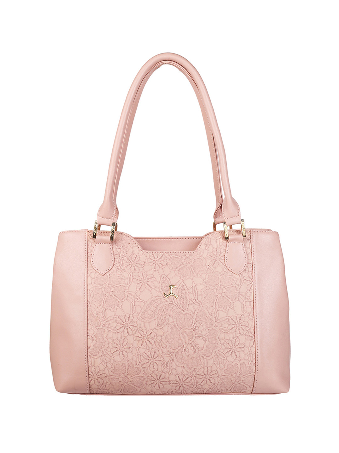 

Mochi Women Pink Textured PU Structured Shoulder Bag