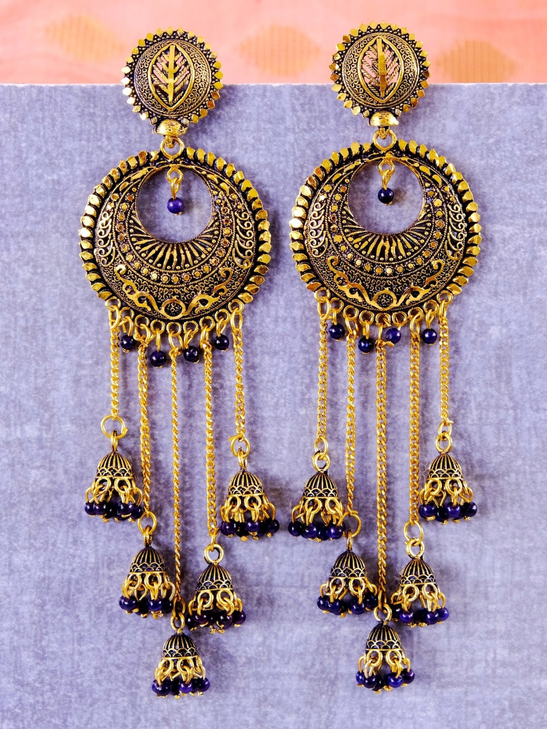 

Crunchy Fashion Gold-Toned and Plated Contemporary Drop Earrings