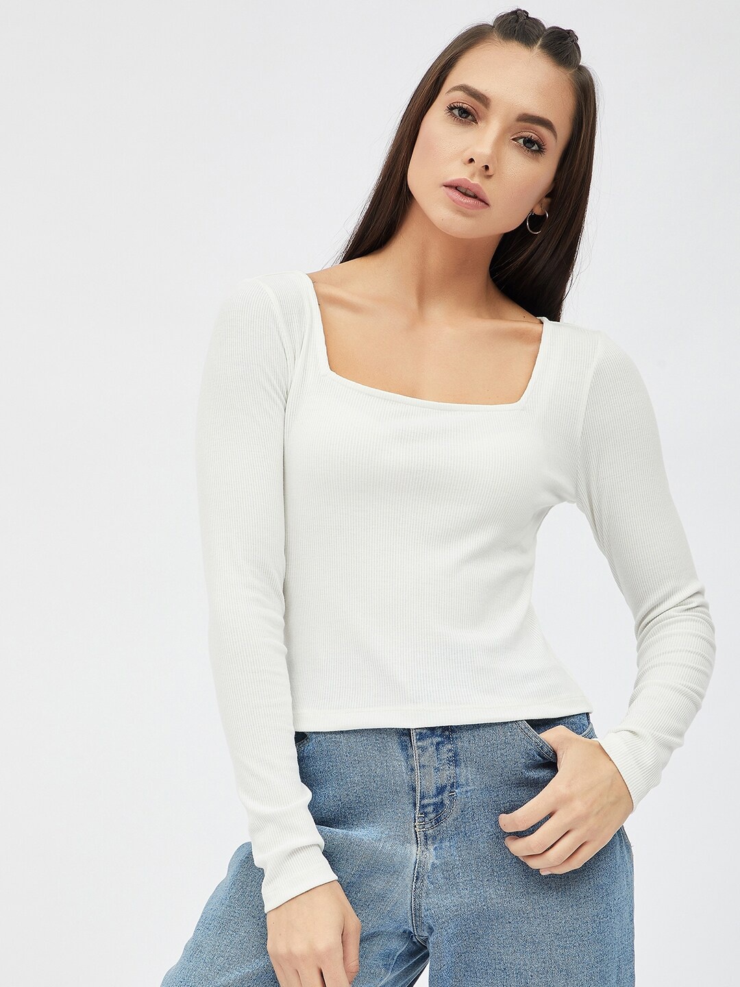

Harpa White Solid Regular Top