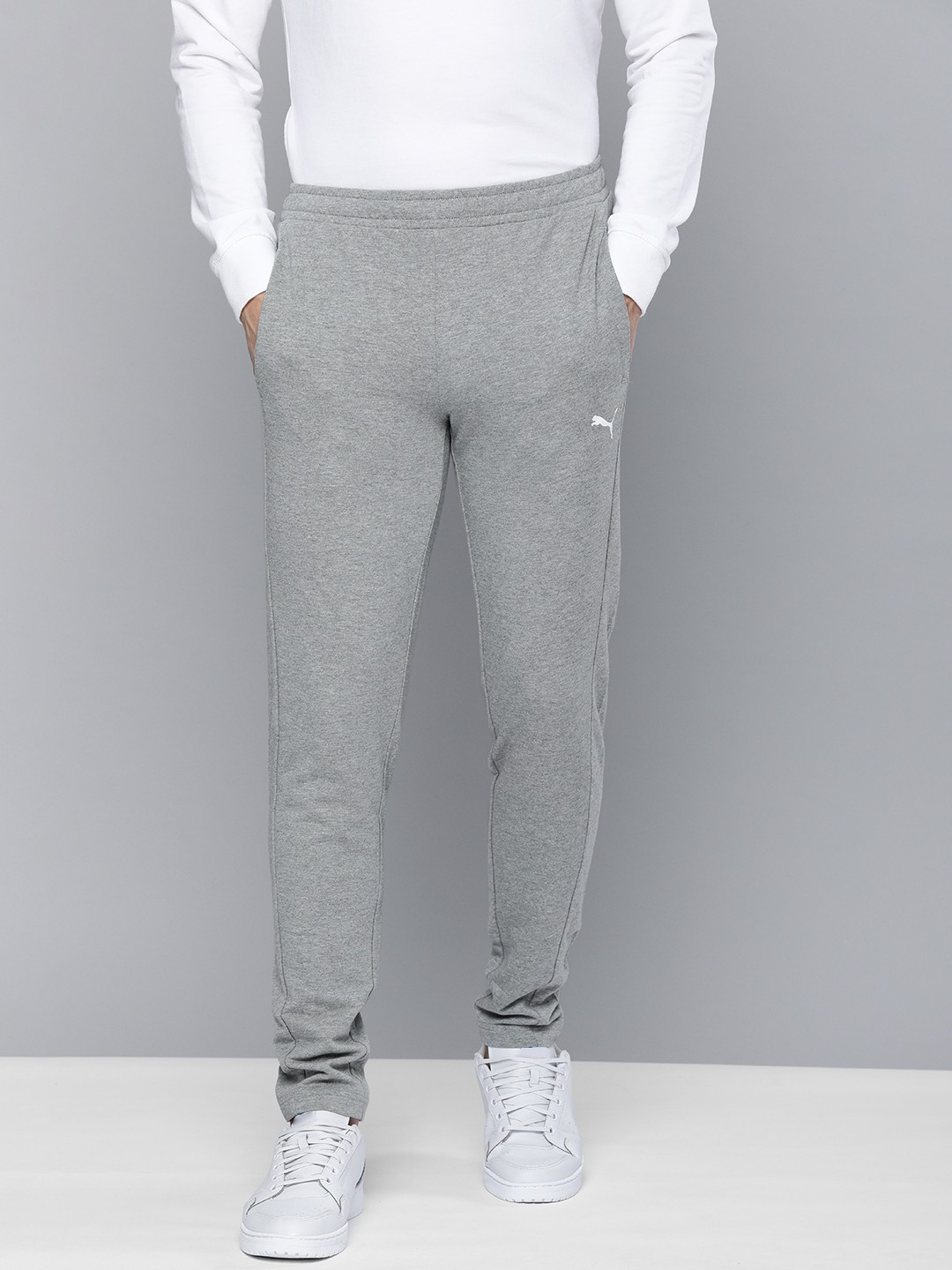

one8 x PUMA Men Grey Logo Printed Slim Fit VK Regular Track Pants