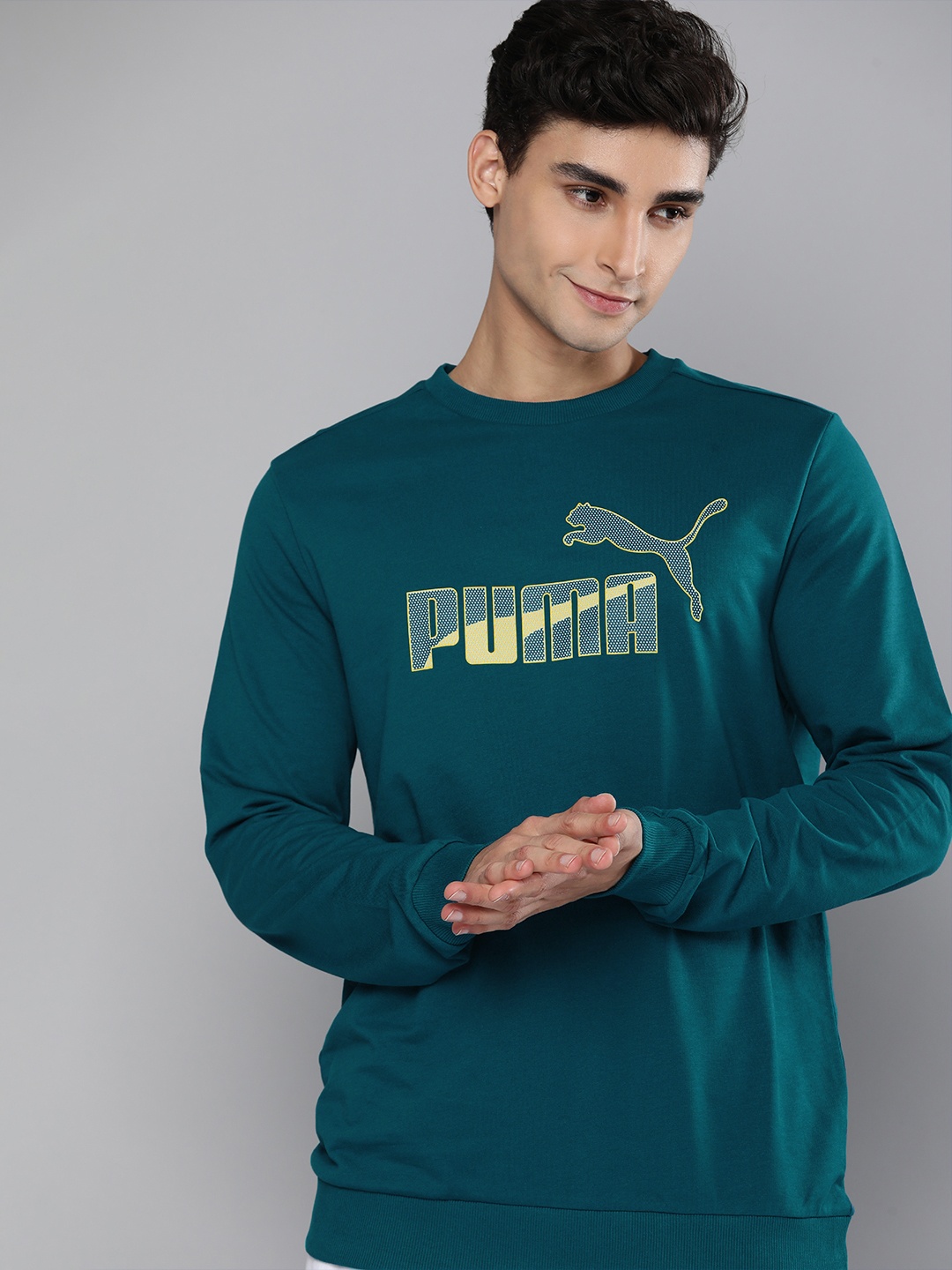 

Puma Men Blue Brand Logo Regular Fit Sweatshirt