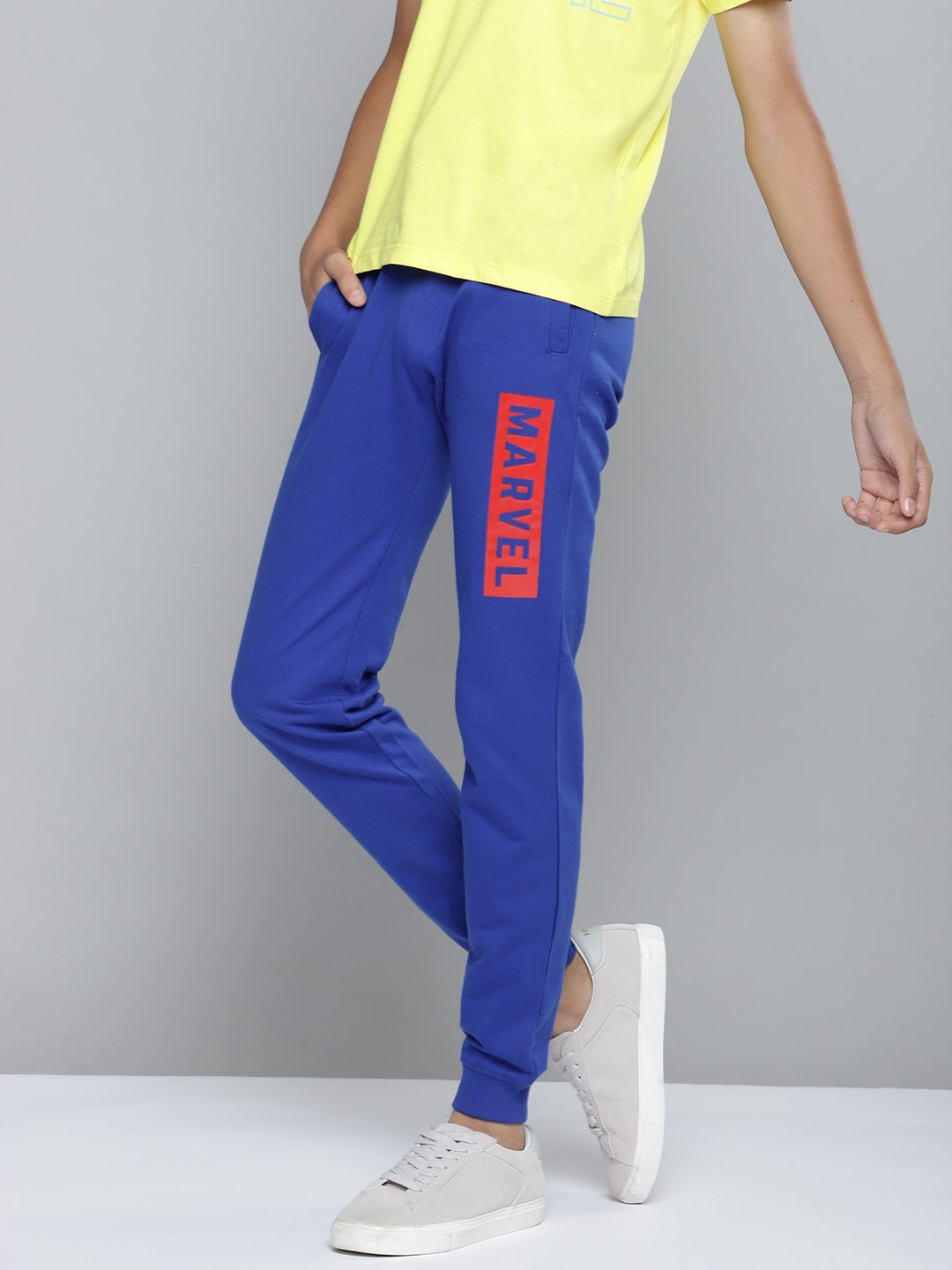 

YK Marvel Boys Blue Marvel Print Pure Cotton Joggers