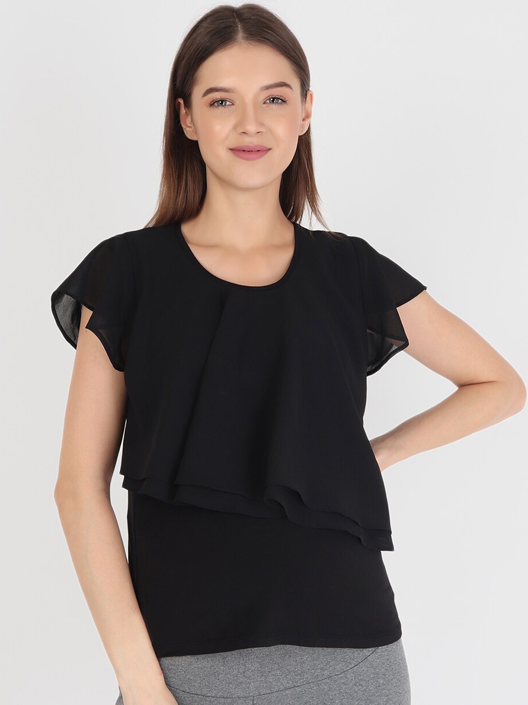 

Momsoon Maternity Black Regular Top