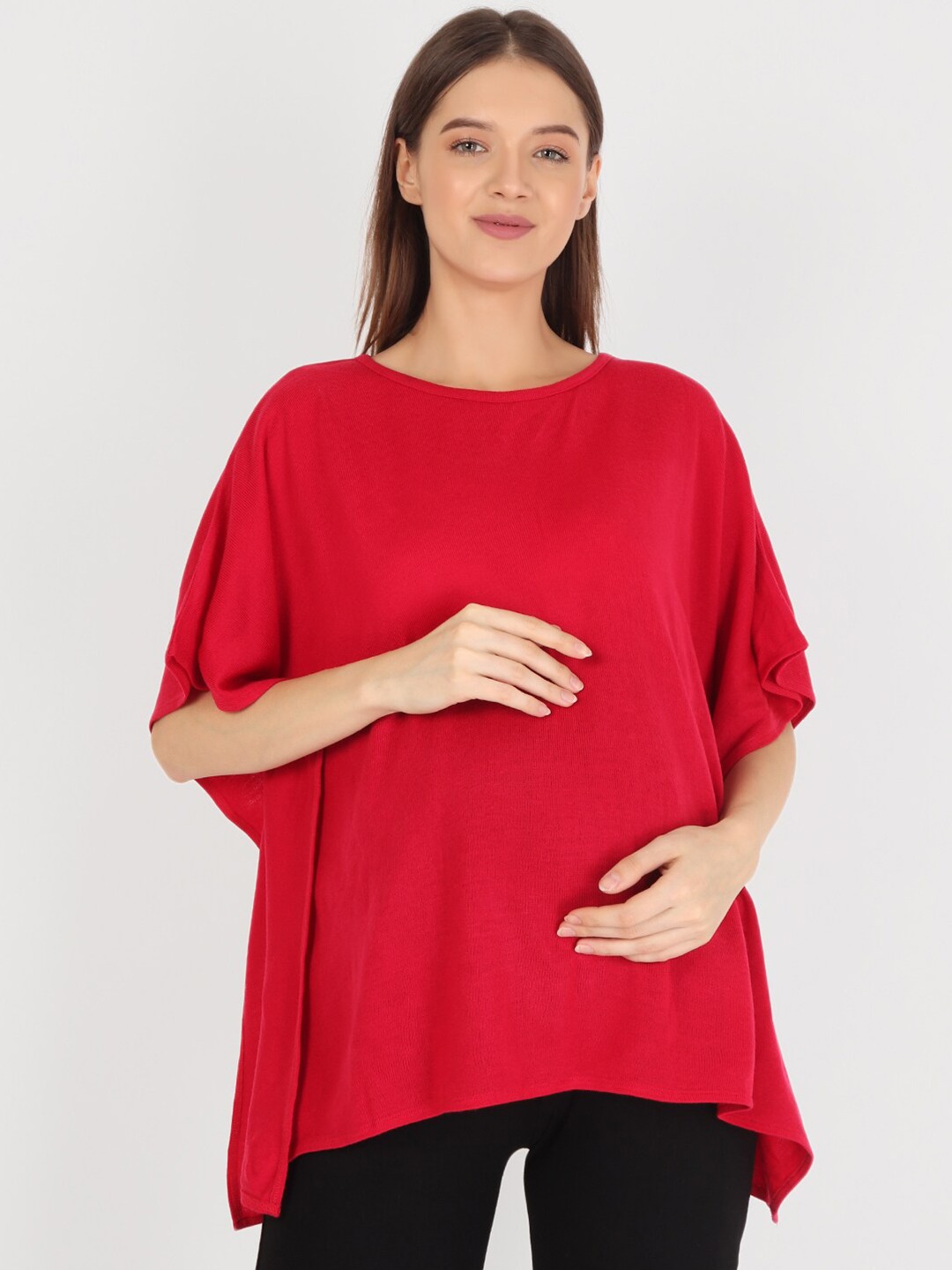 

Momsoon Maternity Red Extended Sleeves Kaftan Top