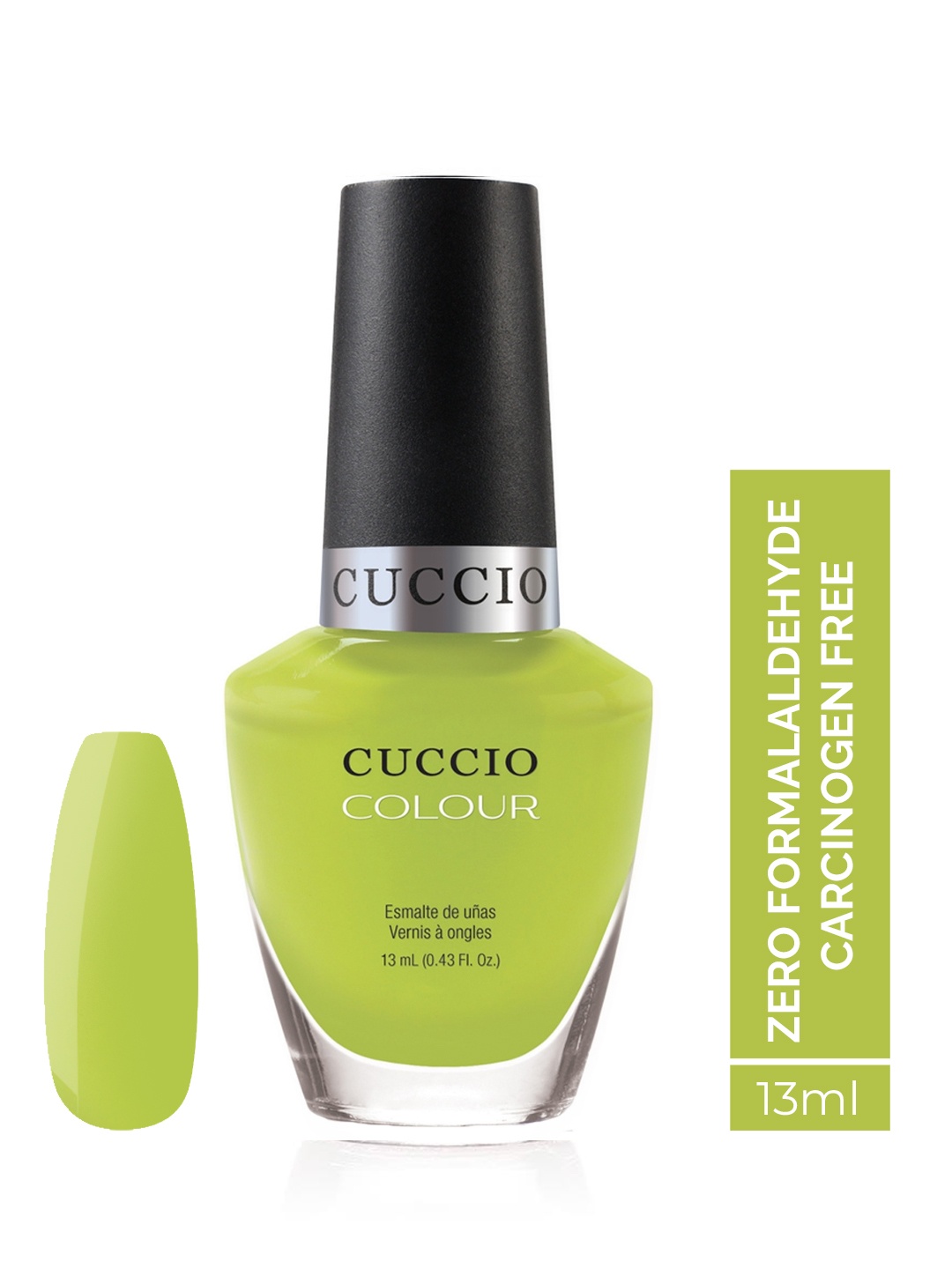 

Cuccio Wow The World Yellow Long Lasting Glossy Nail Polish 25-Free Formula 13 ml, Fluorescent green