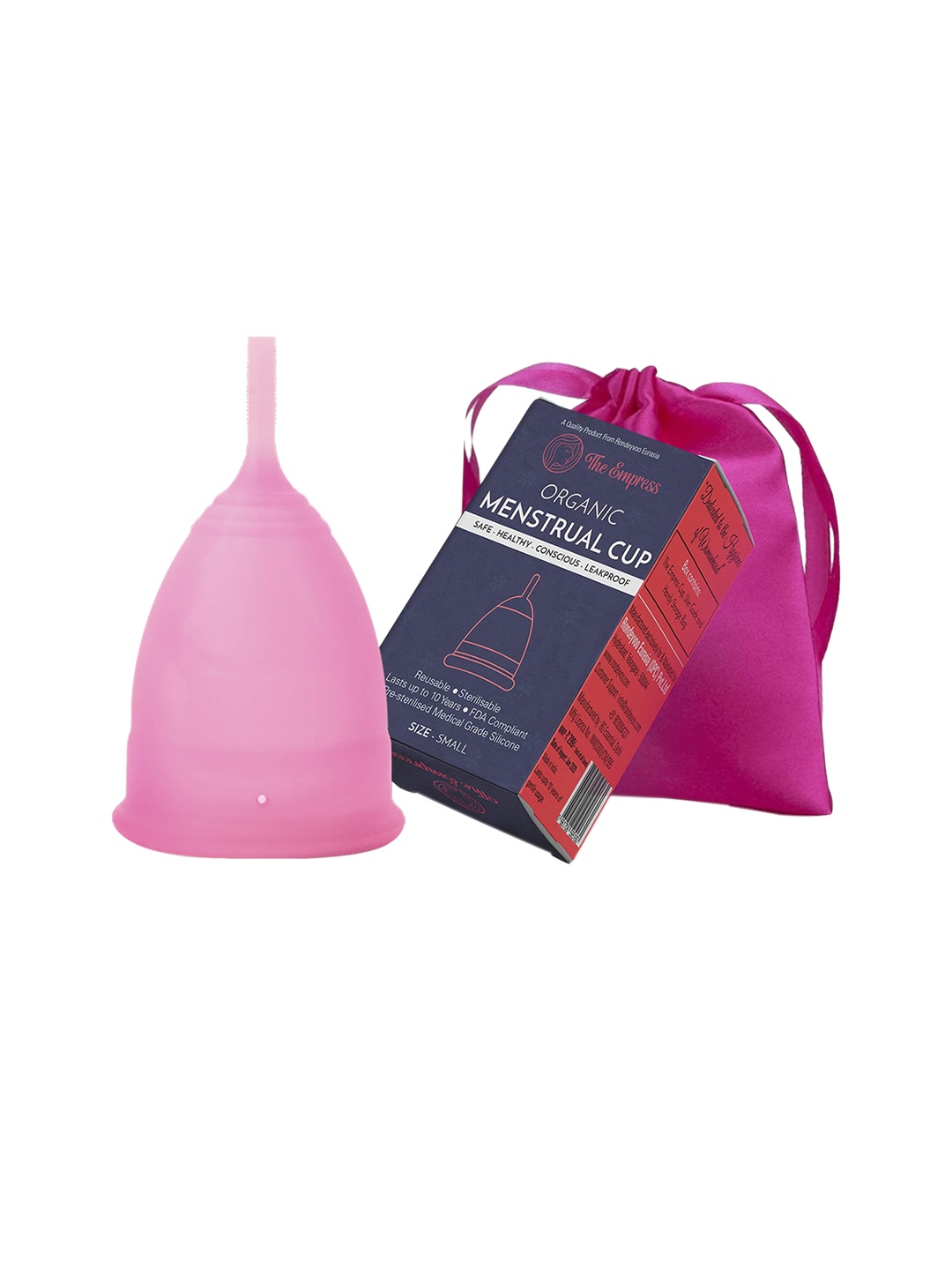 

The Empress Small Organic Reusable Menstrual Cup, Pink