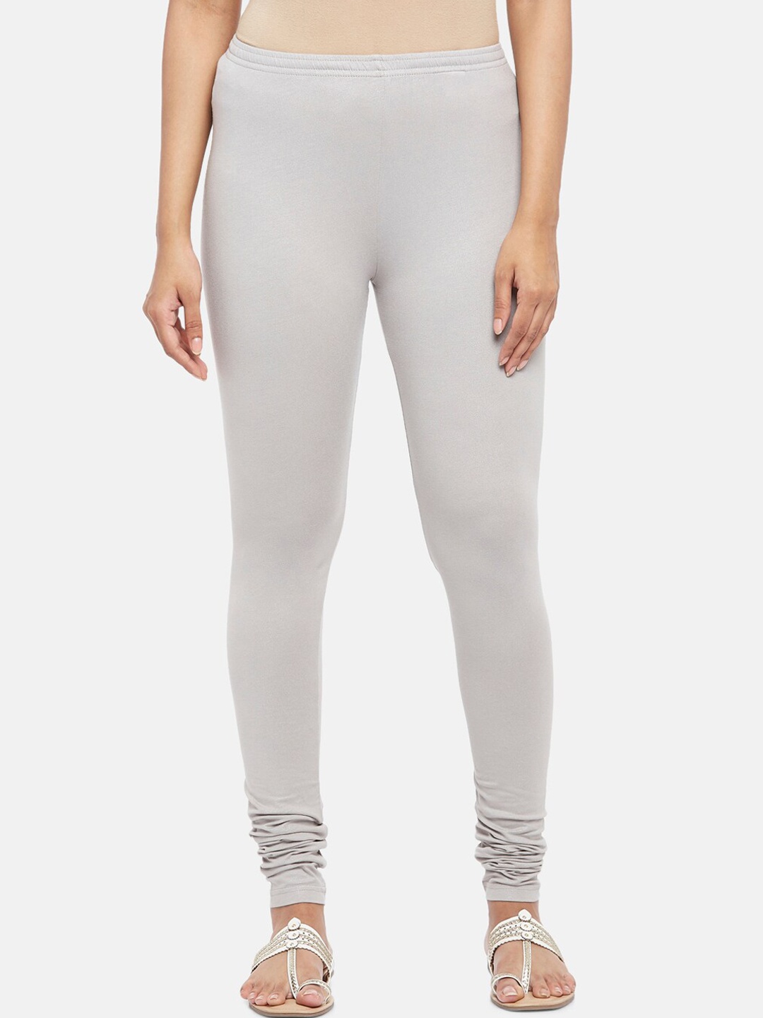 

RANGMANCH BY PANTALOONS Grey Solid Leggings