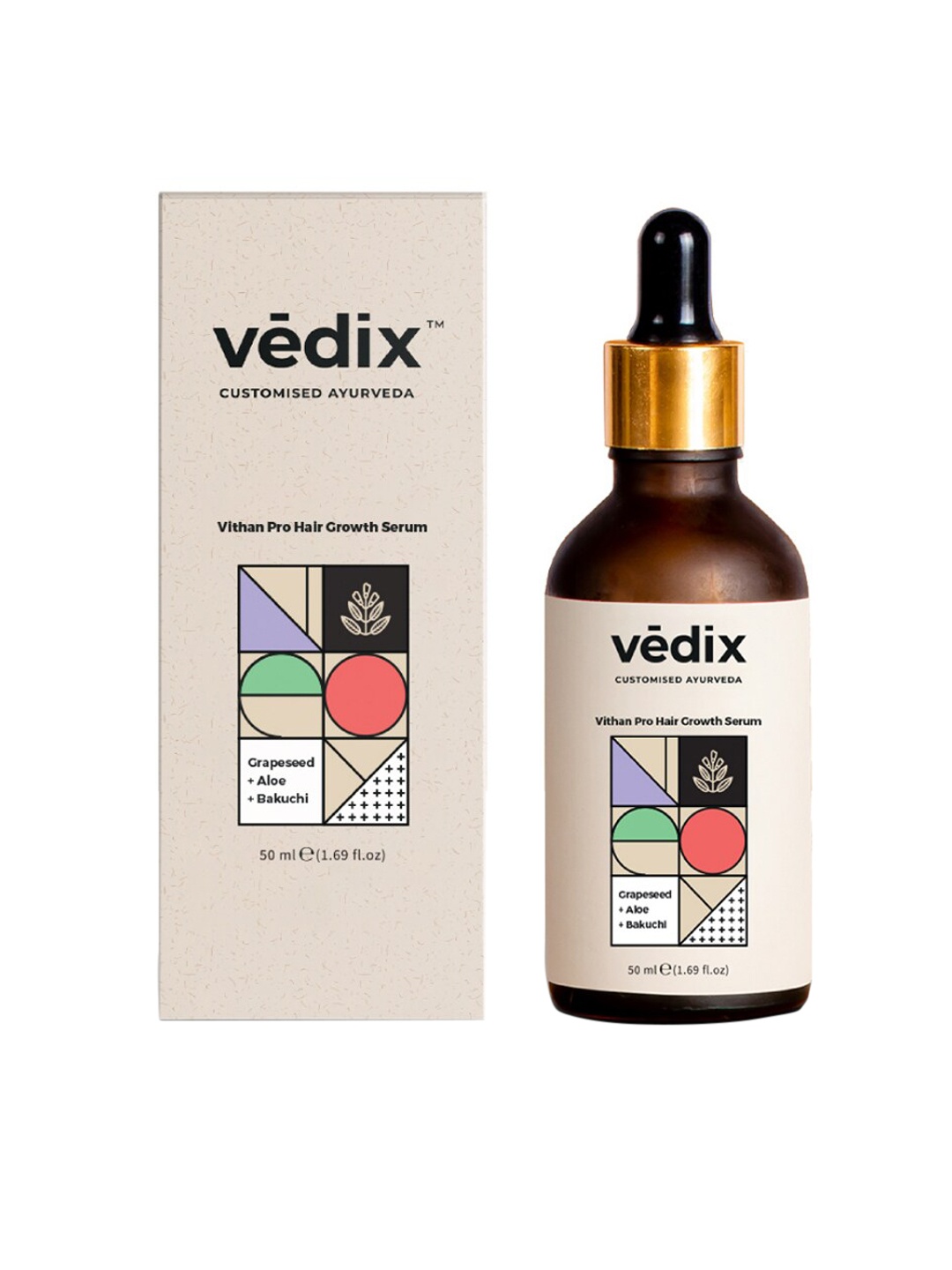 

VEDIX Women Customized Ayurvedic Vithan Pro Hair Serum For Hair Growth - 50 ml, Transparent