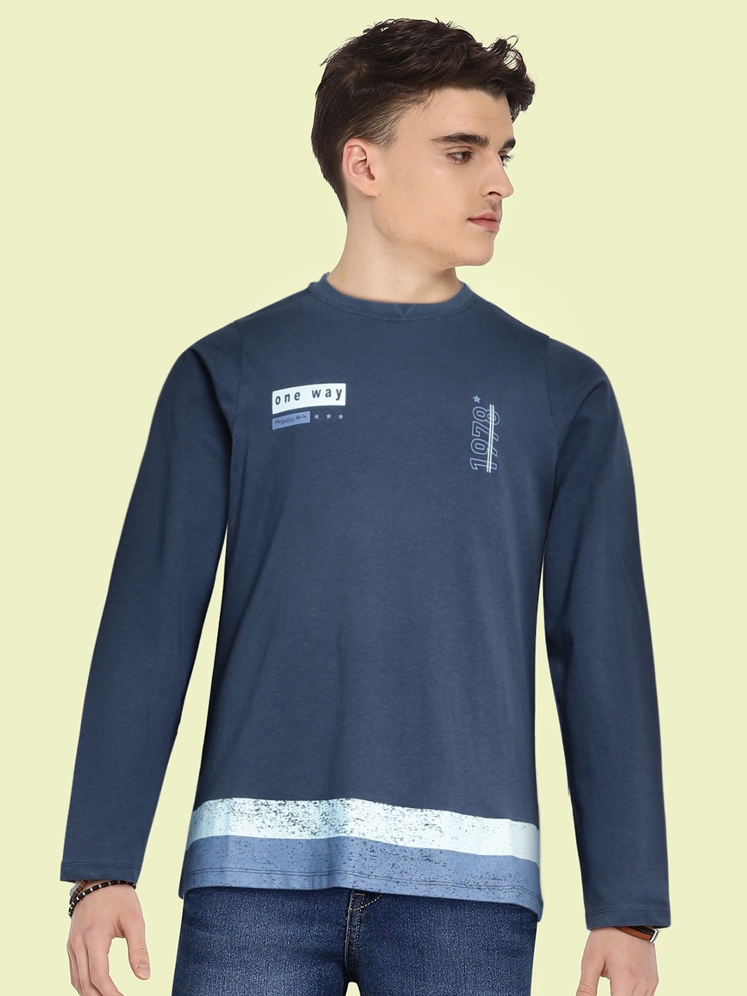 

UTH by Roadster Boys Navy Blue Typography Pure Cotton T-shirt
