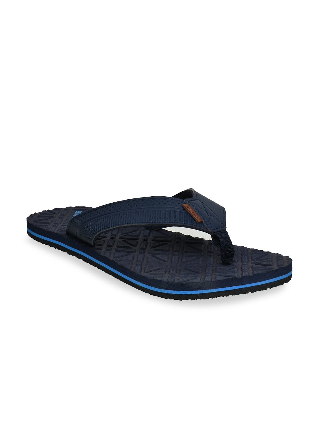 

United Colors of Benetton Men Navy Blue Solid Rubber Thong Flip-Flops