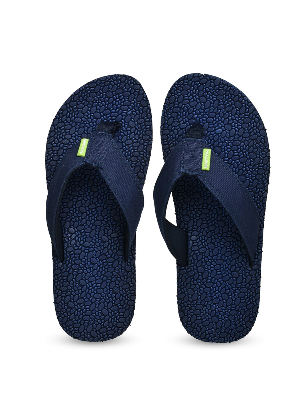 

United Colors of Benetton Men Navy Blue Self Design Thong Flip Flops
