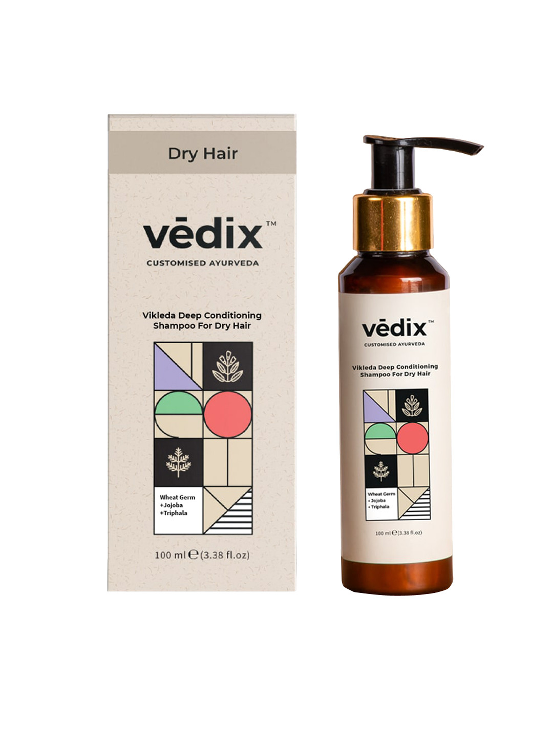 

VEDIX Women Customized Ayurvedic Vikleda Deep Conditioning Anti-Hairfall Shampoo 100ml, Transparent