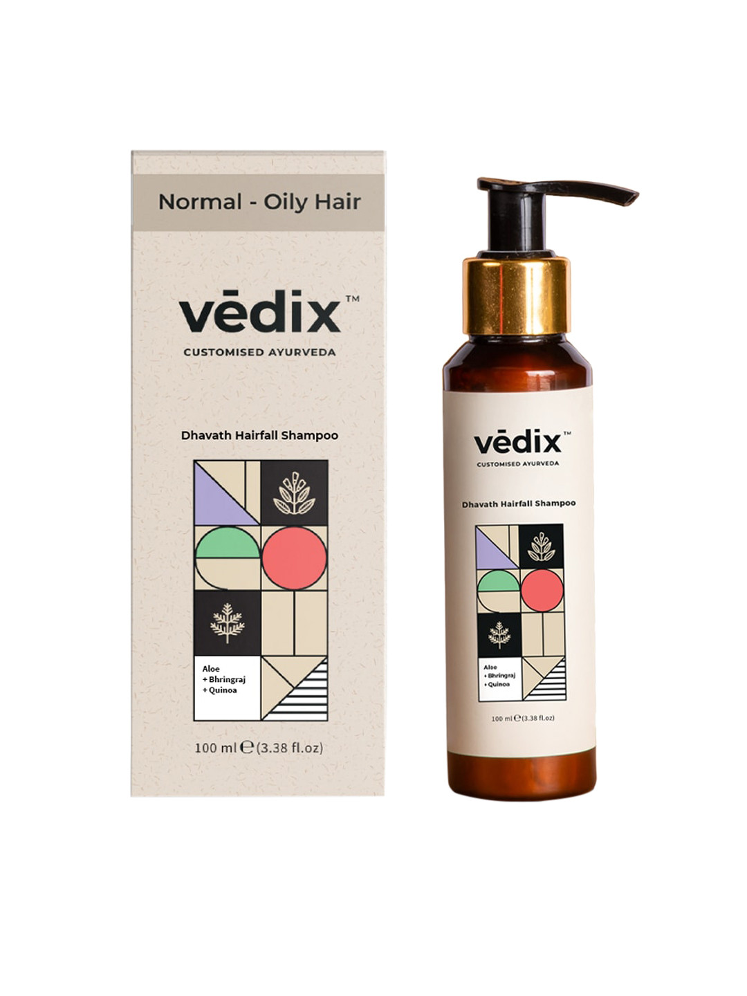 

VEDIX Women Customized Ayurvedic Dhavath Anti-Hairfall Shampoo 100ml, Transparent