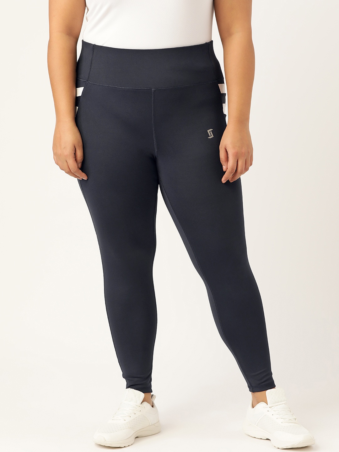 

SPIRIT ANIMAL Women Plus Size Navy Blue Solid Legging