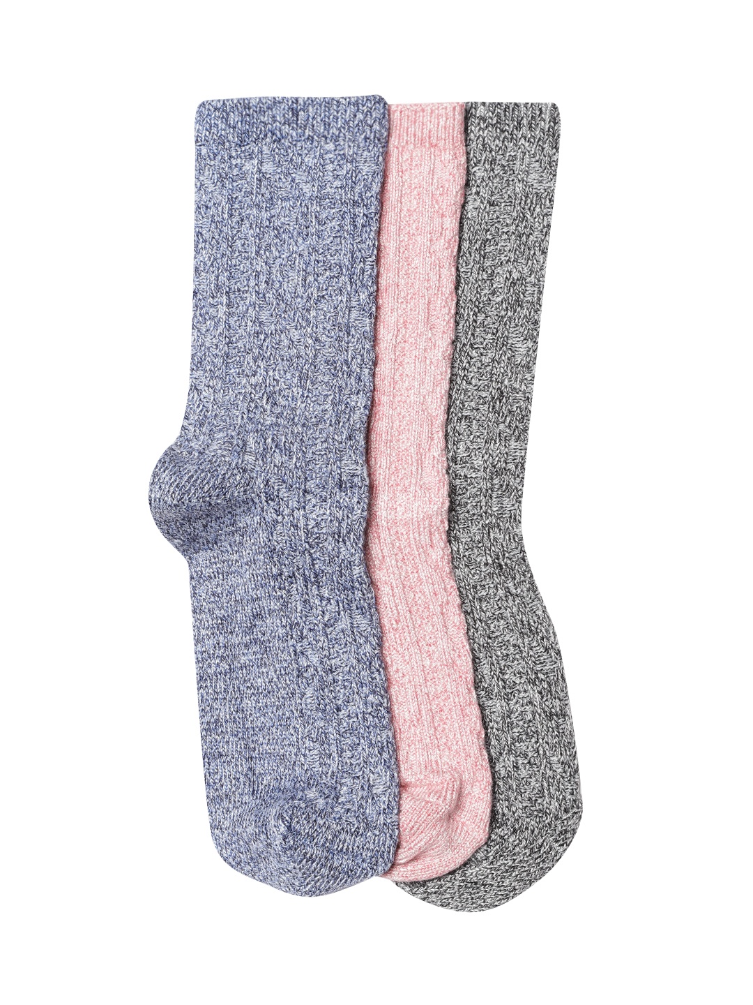 

Marks & Spencer Women Pack of 3 Patterned Extra Warmth Thermal Above Ankle Length Socks, Pink