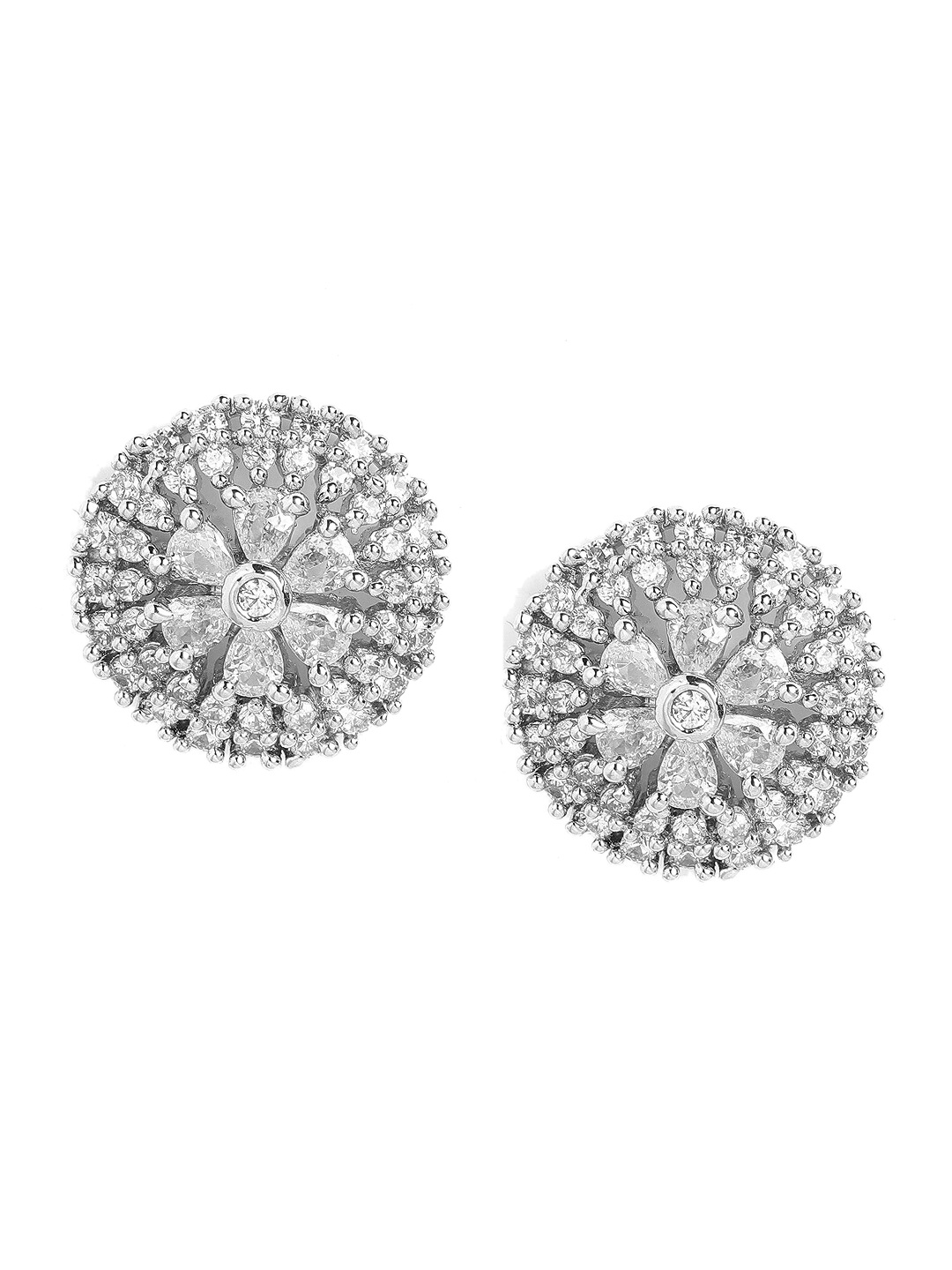 

Rubans Silver Plated Circular Studs Earrings
