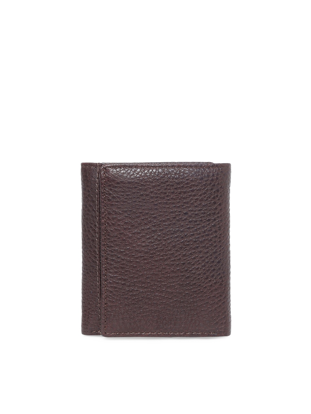 

TOM LANG LONDON Unisex Brown Textured Leather Three Fold Wallet
