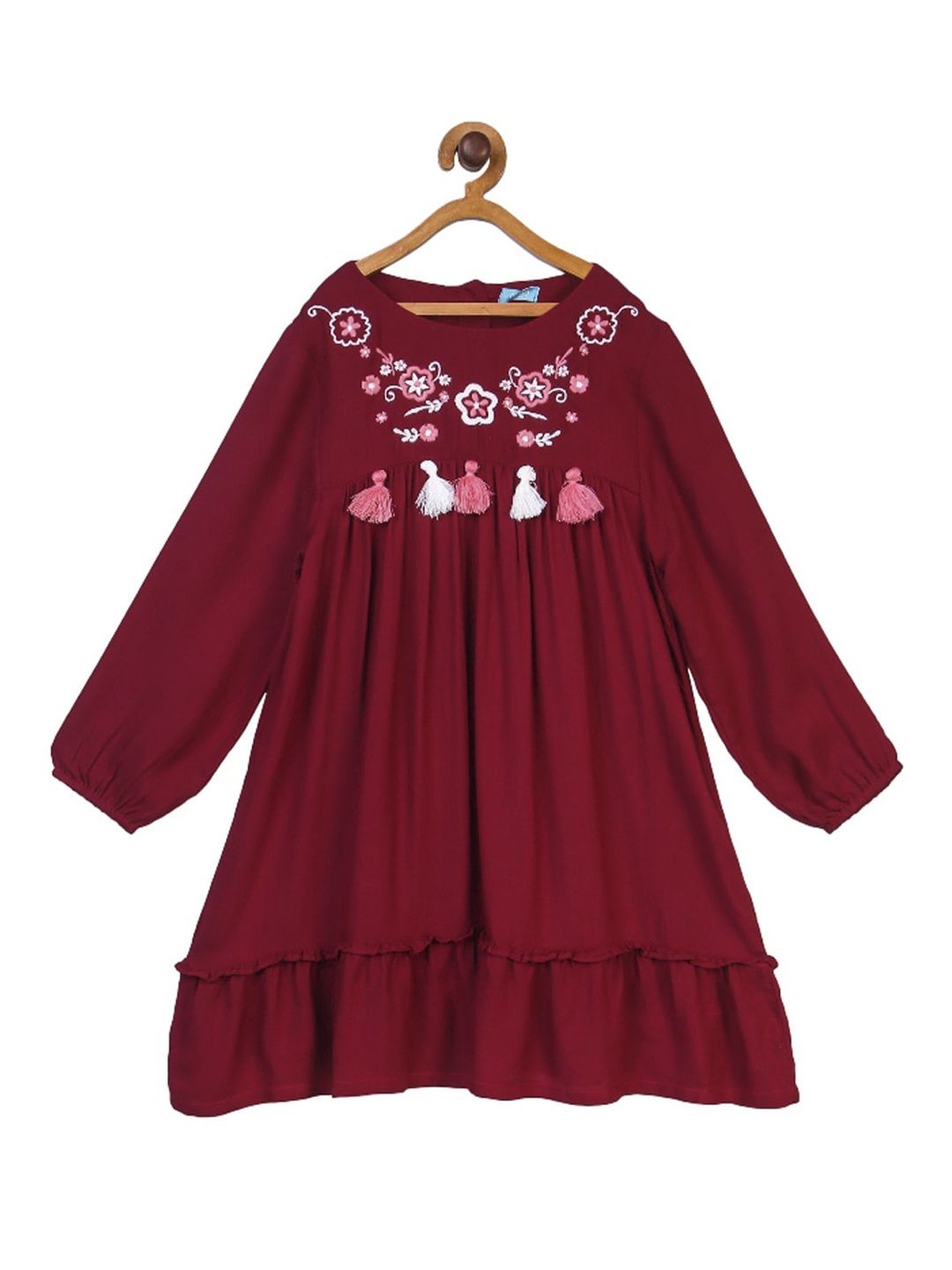 

Miyo Red Floral A-Line Dress