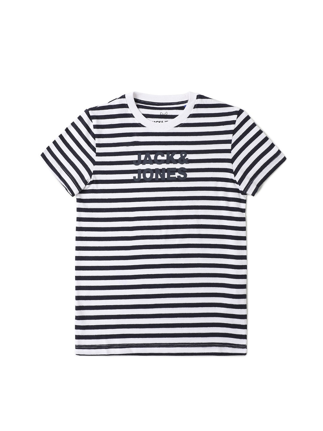 

Jack & Jones Boys Navy Blue & White Striped T-shirt