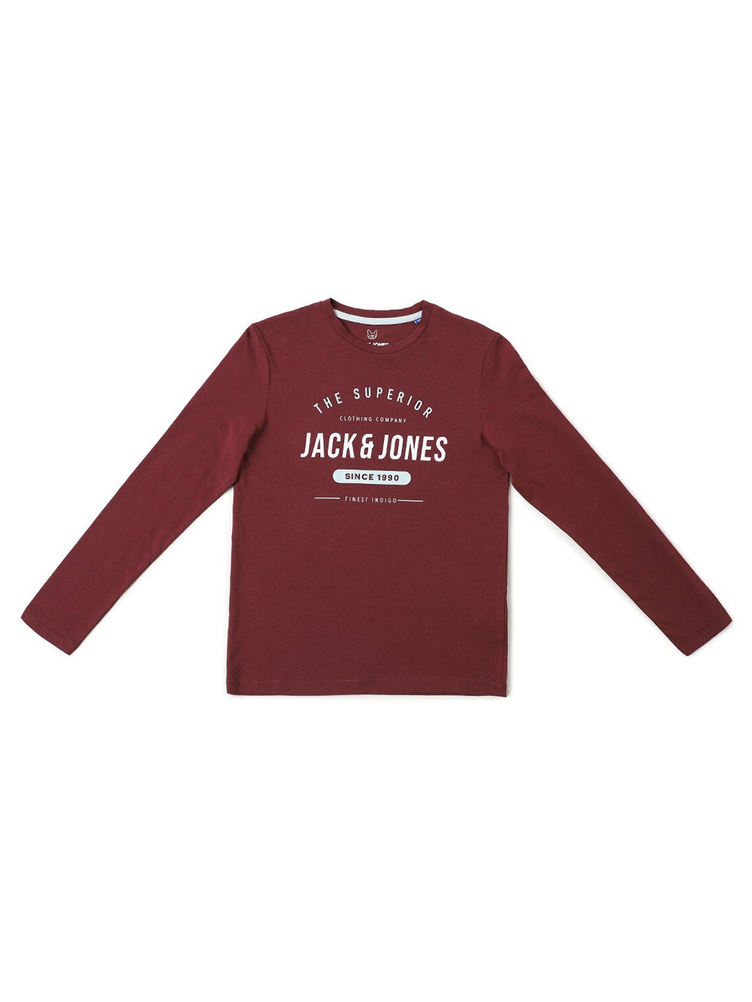 

Jack & Jones Boys Maroon Typography Printed T-shirt