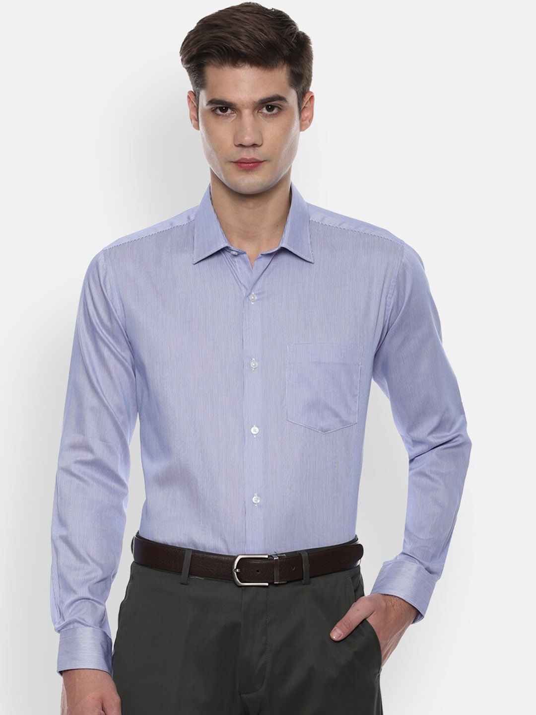 

Van Heusen Men Purple Opaque Formal Shirt