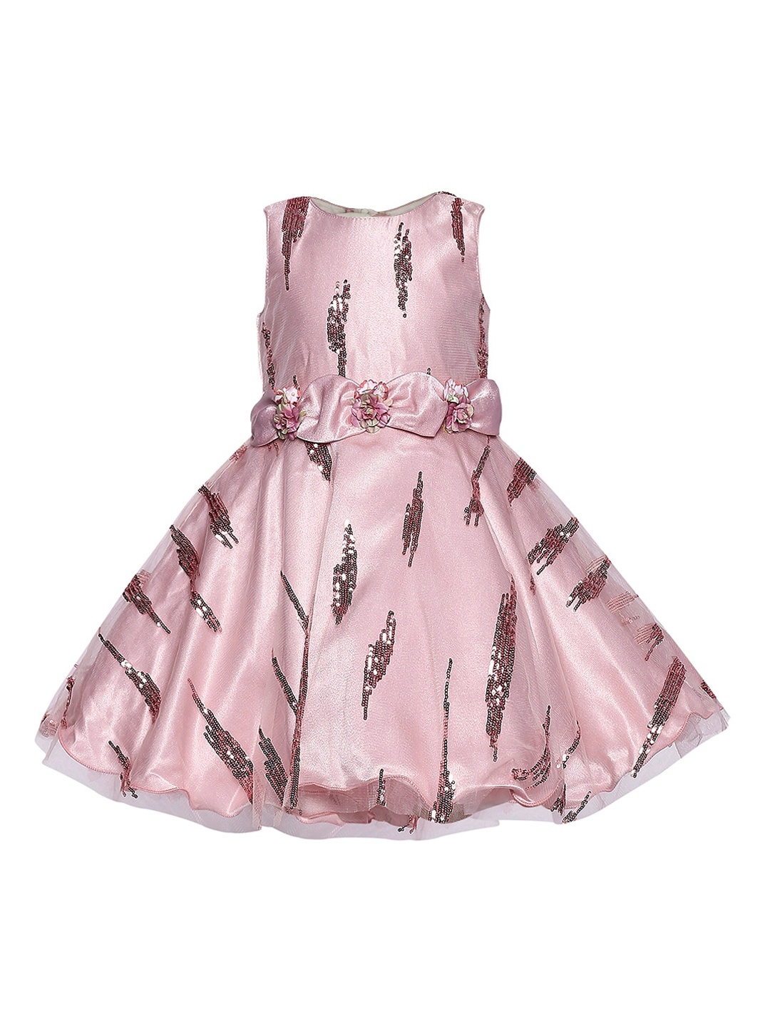 

BETTY Girls Pink Embellished Satin Dress