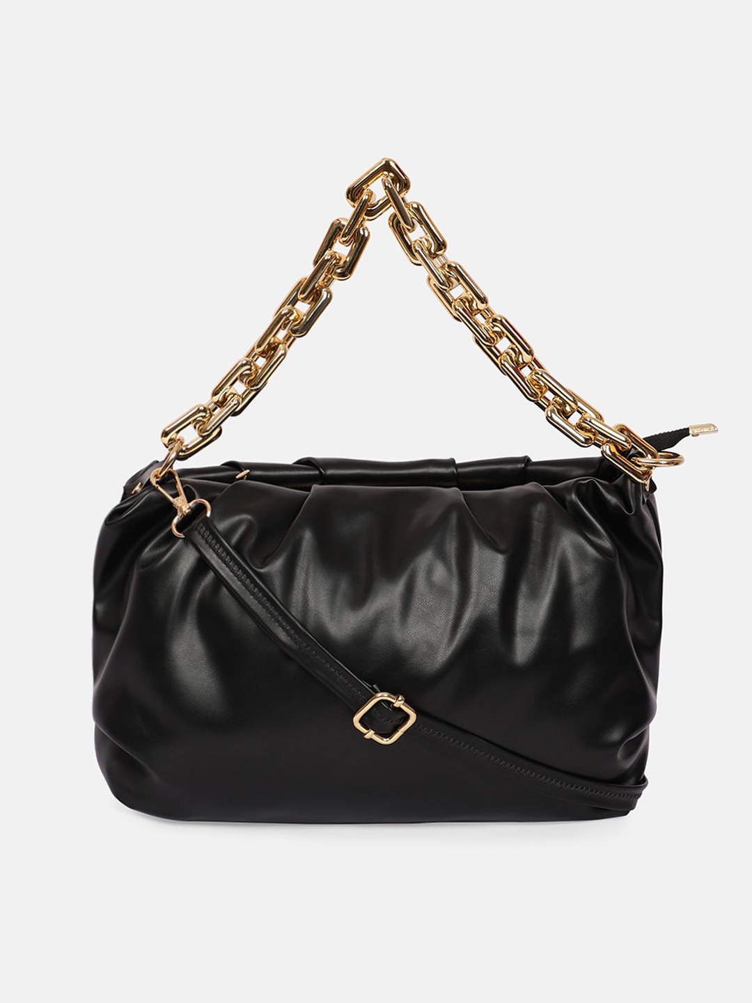 

Bagsy Malone Black PU Structured Shoulder Bag with Bow Detail
