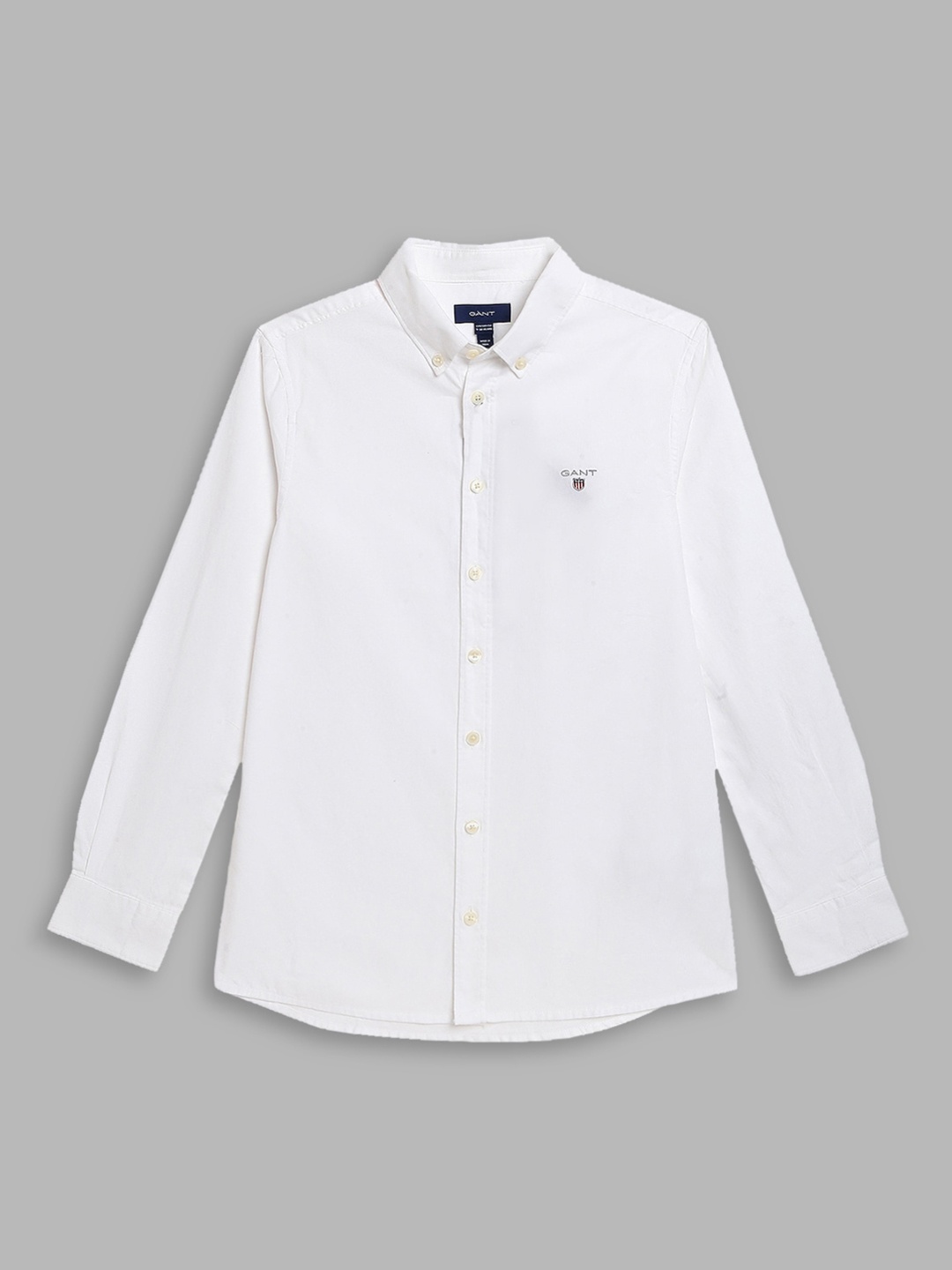 

GANT Boys White Solid Casual Shirt