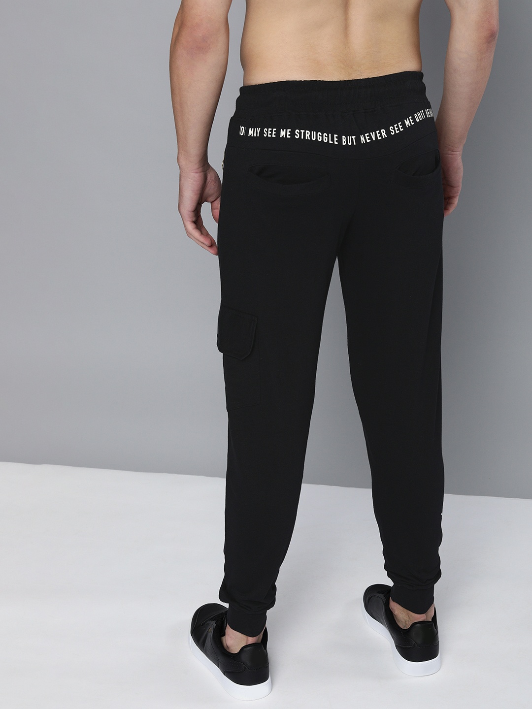 

HERE&NOW Men Black Printed Joggers