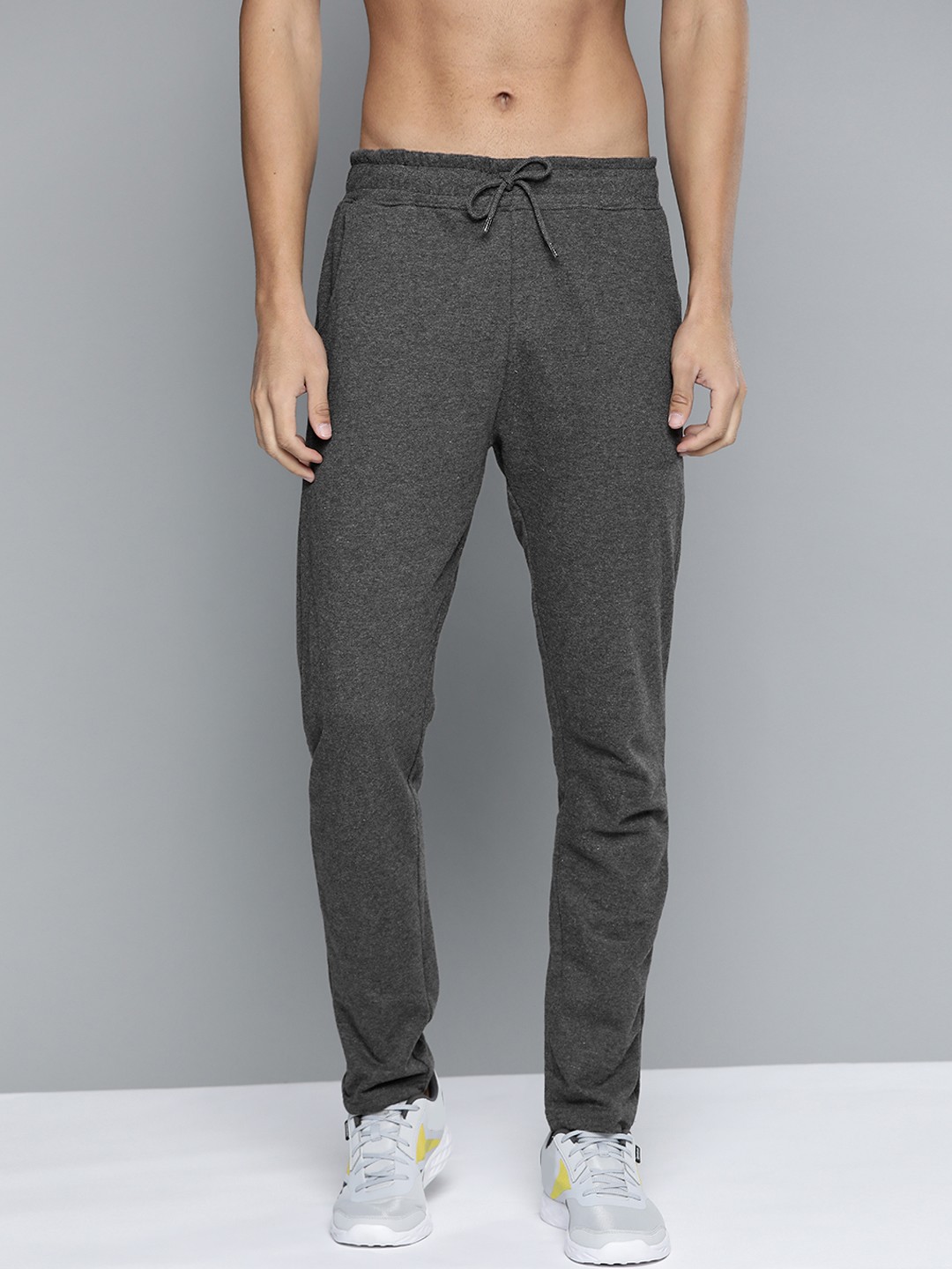 

HERE&NOW Men Charcoal Grey Solid Joggers