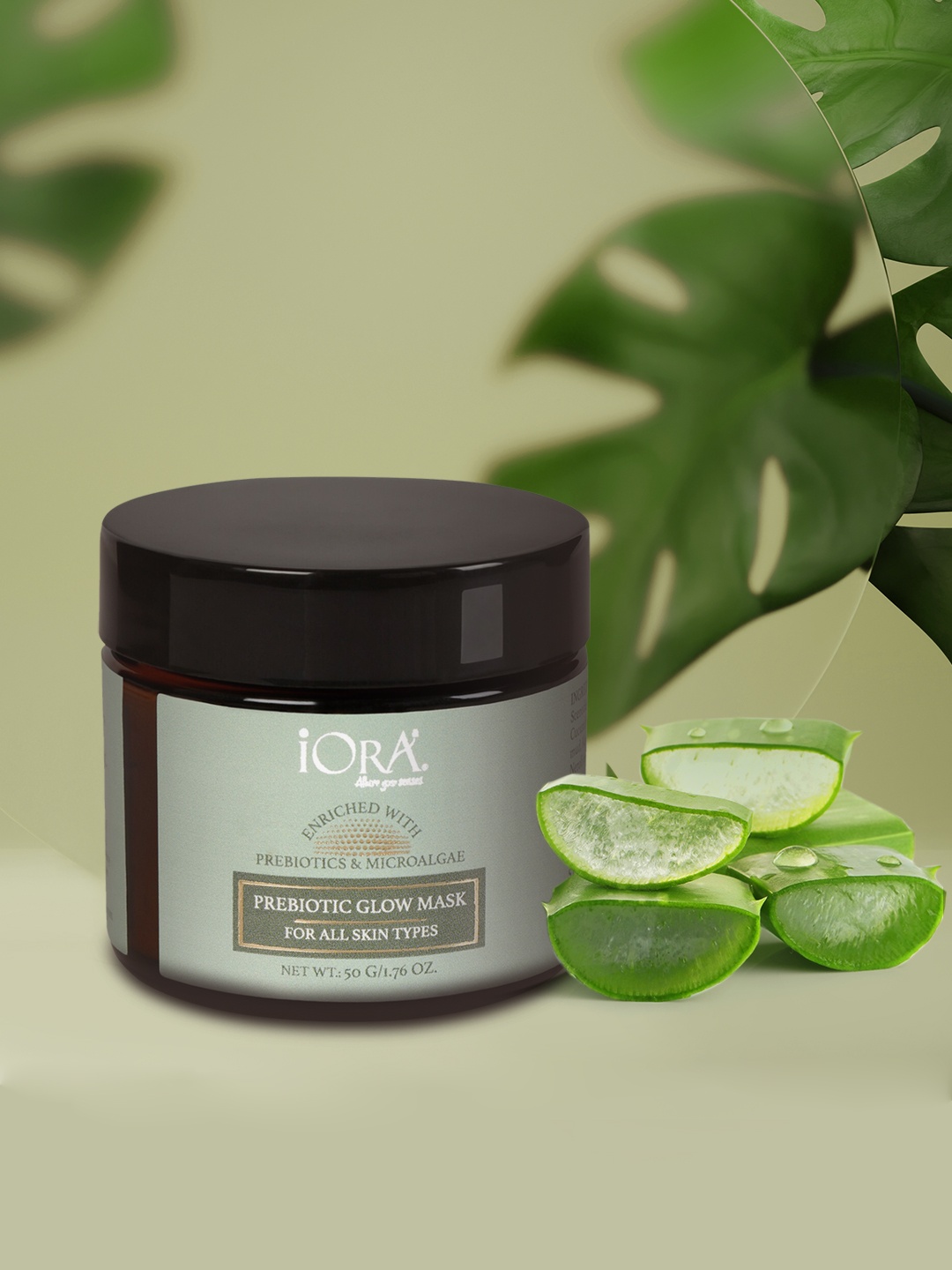 

IORA Organic Kaolin Clay & Dead Sea Prebiotic Hydrating Glow Mask- Skin Brightening, White