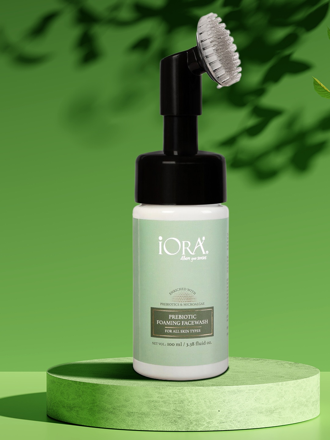

IORA Prebiotic Foaming Facewash with Silicone Brush - 100ml, White