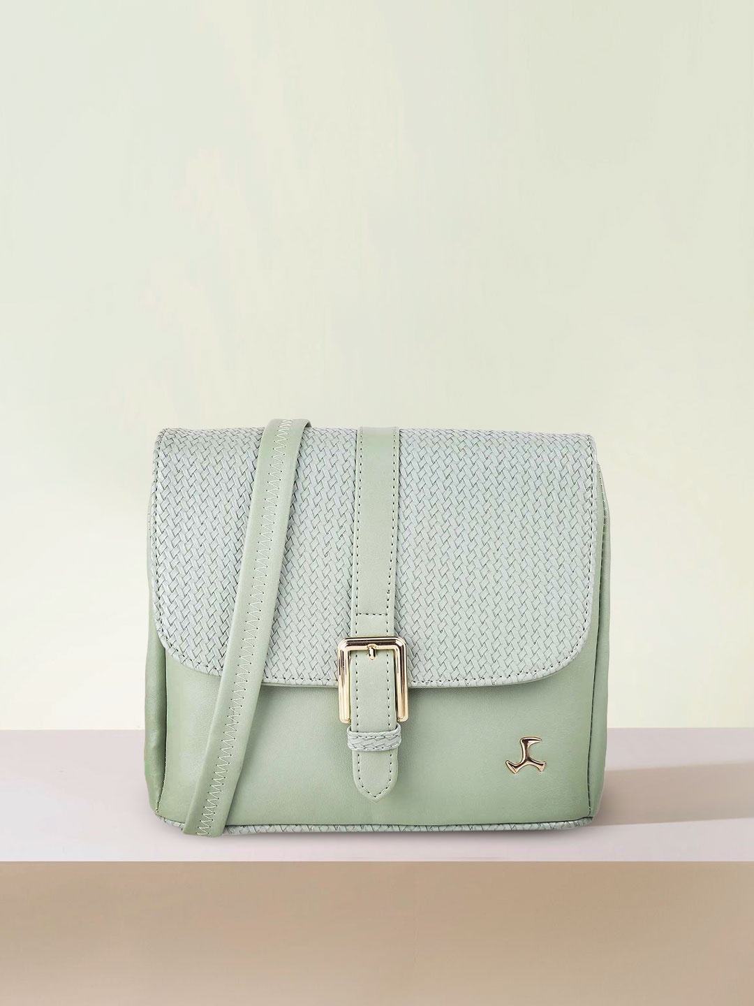 

Mochi Green PU Bucket Sling Bag