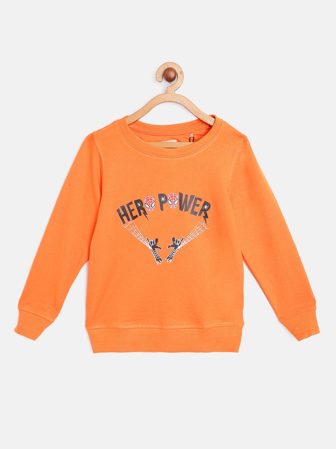 

Marvel by Miss and Chief Boys Orange & Black Spider-Man Print Sweatshirt