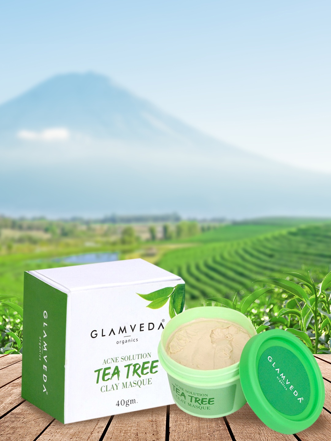 

GLAMVEDA Acne Solution Tea Tree Clay Masque - 40 gm, Green