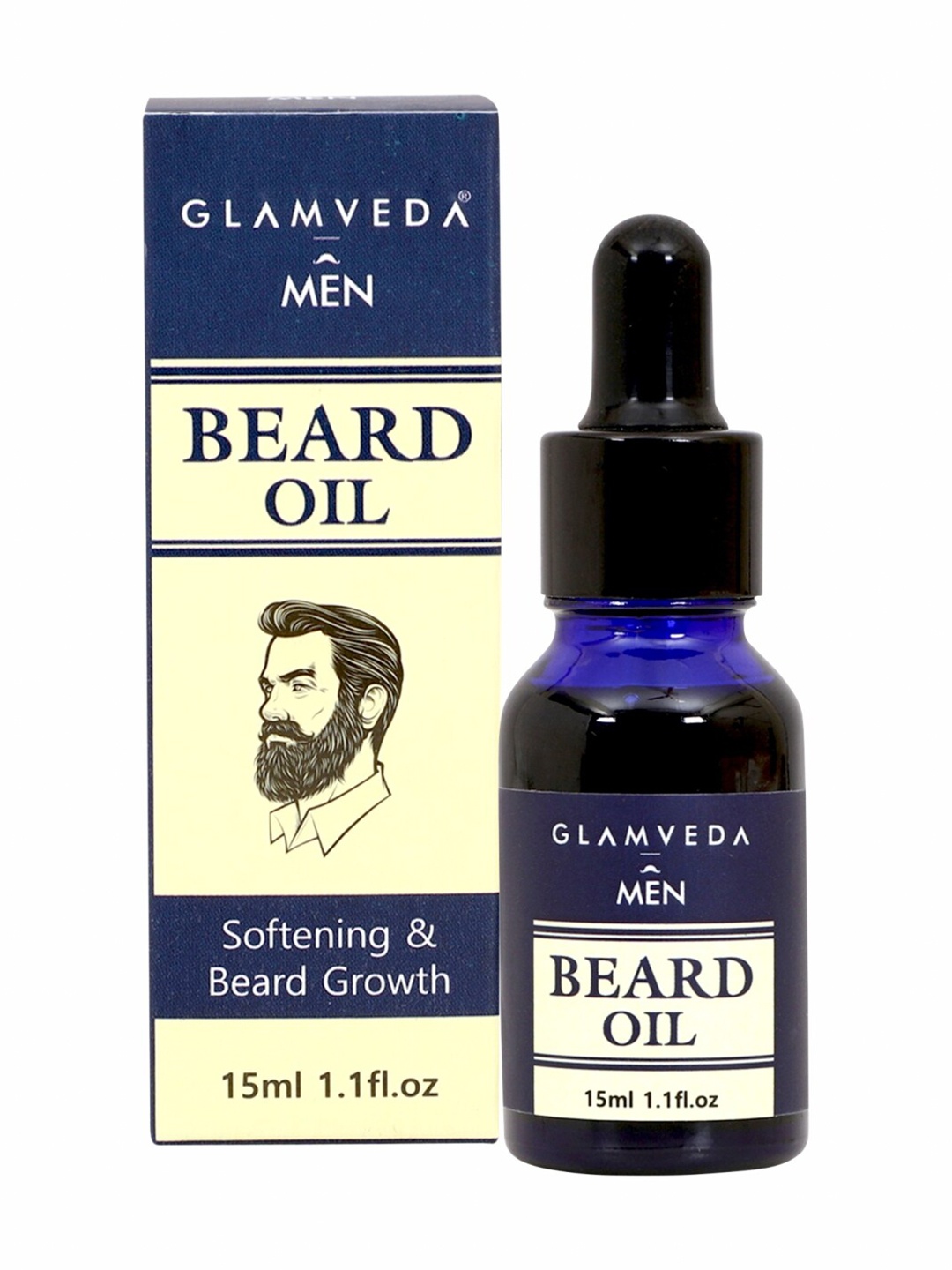 

GLAMVEDA Beard Growth & Softening Oil - 15ml, Blue