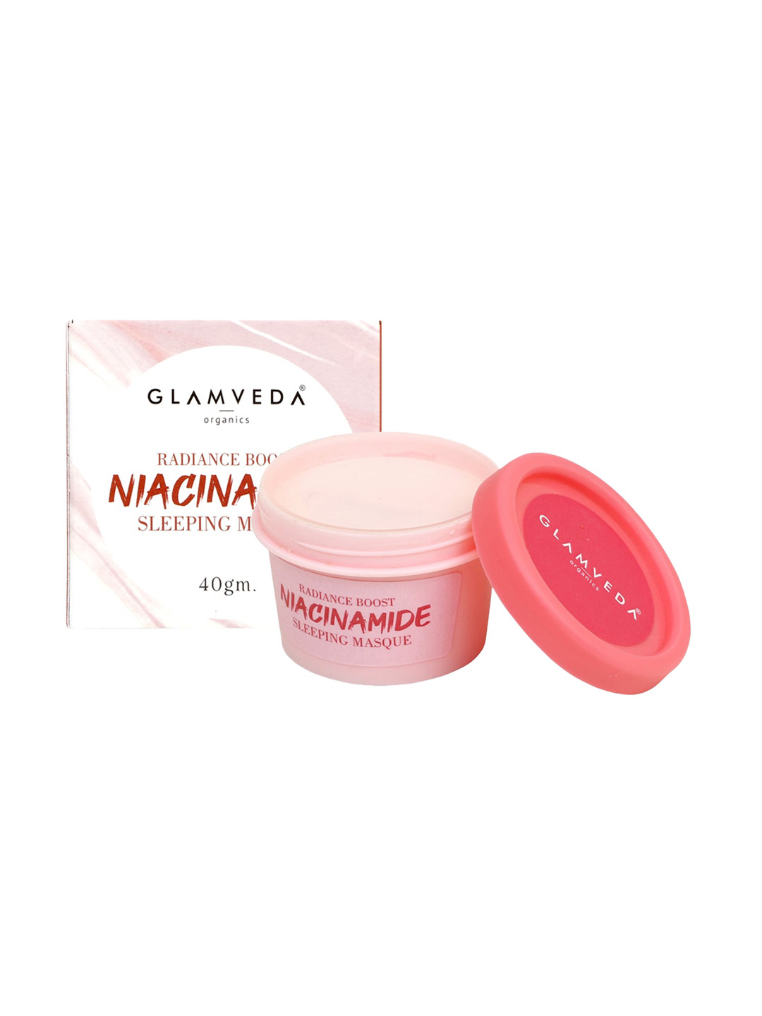 

GLAMVEDA Radiance Boost Niacinamide Sleeping Masque - 40gm, Pink
