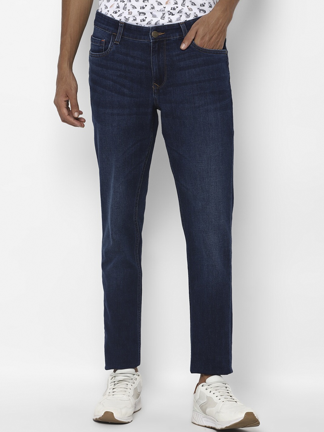 

SIMON CARTER LONDON Men Navy Blue Slim Fit Light Fade Jeans