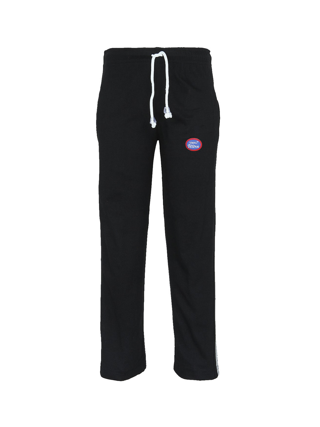 

MACK JONNEY Kids Black Solid Cotton Track Pants