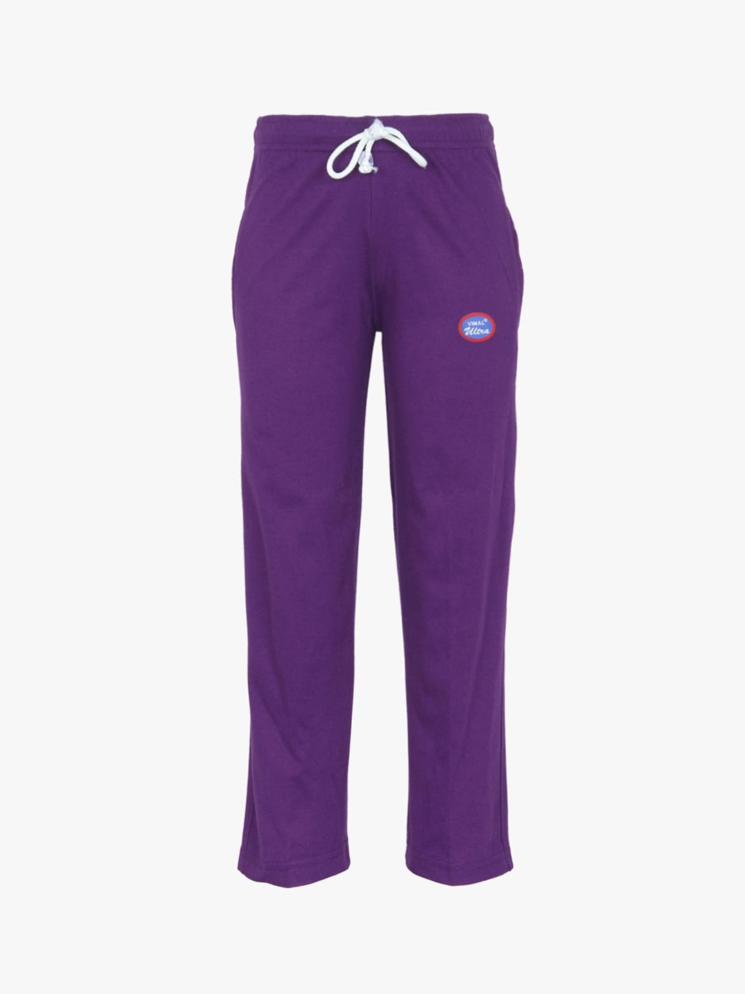 

VIMAL JONNEY Unisex Kids Purple Solid Cotton Track Pants