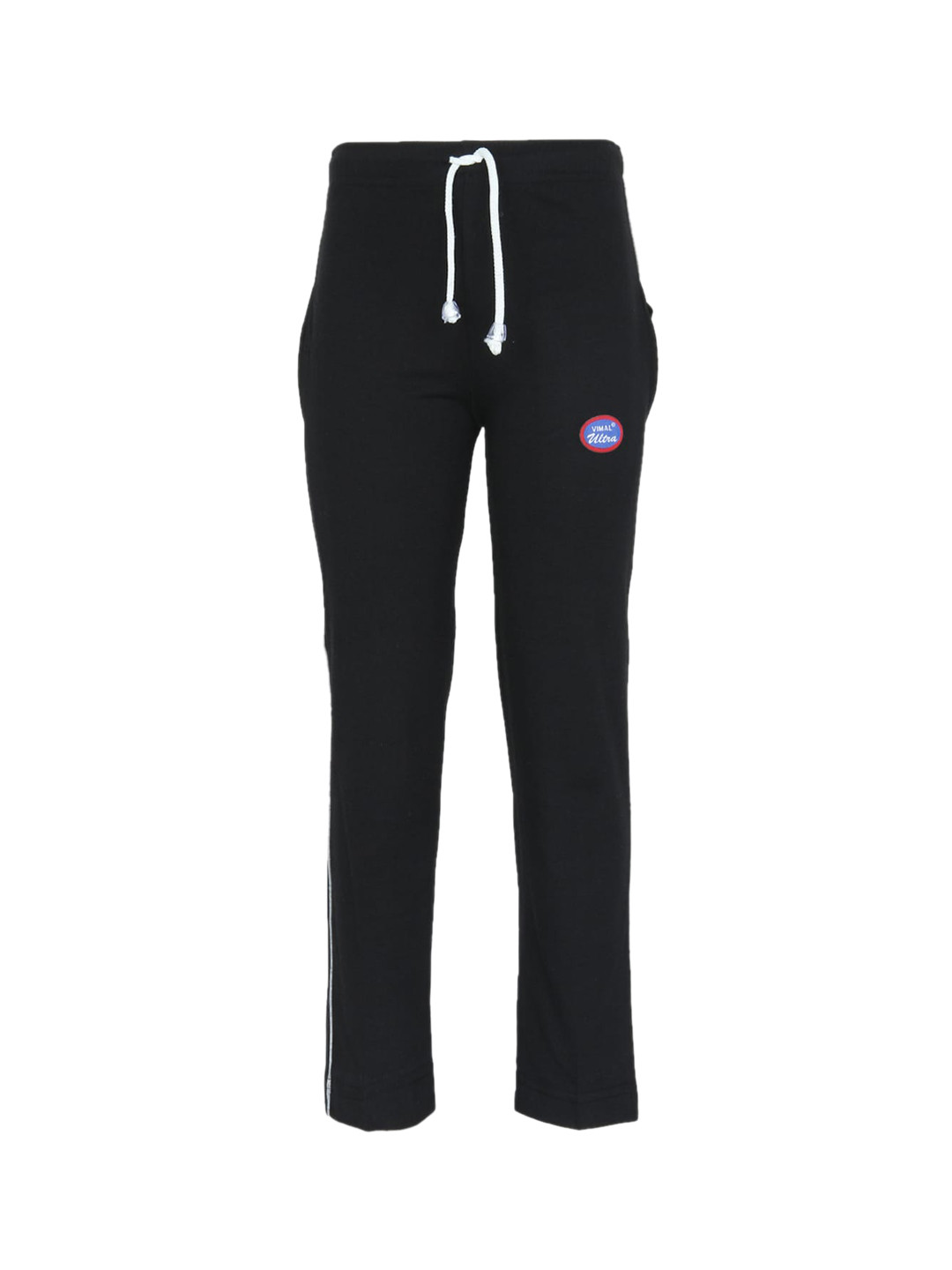 

MACK JONNEY Kids Black Solid Cotton Track Pants