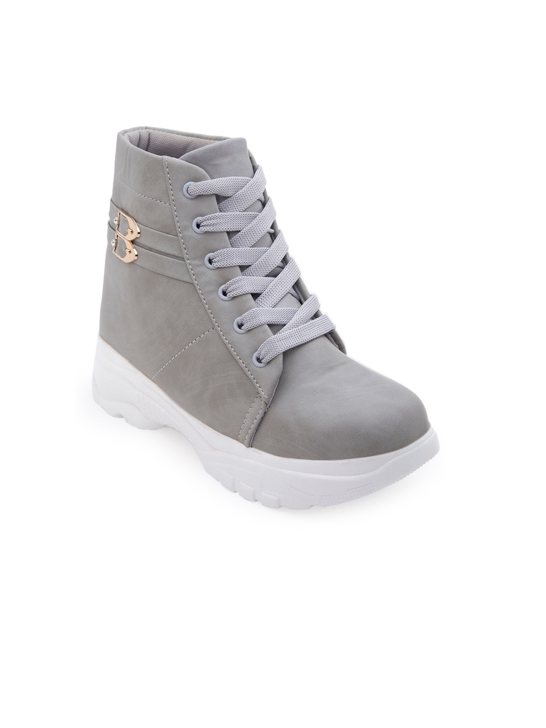 

DEAS Grey Wedge Heeled Boots