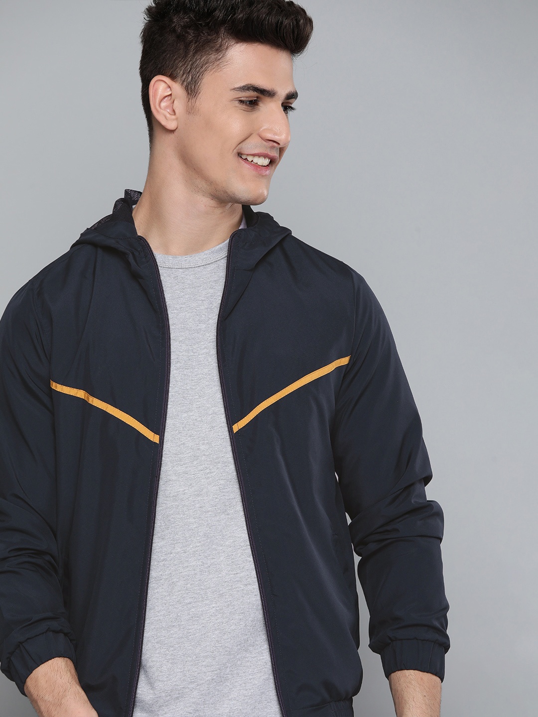 

Mast & Harbour Men Navy Blue Solid Tailored Jacket