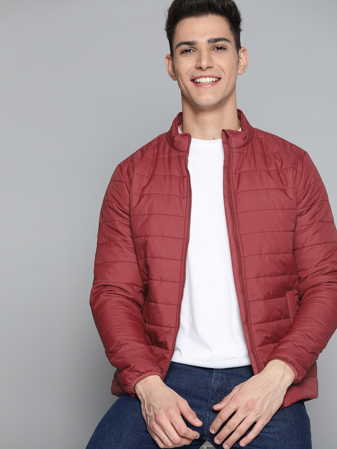 

Mast & Harbour Men Maroon Padded Jacket