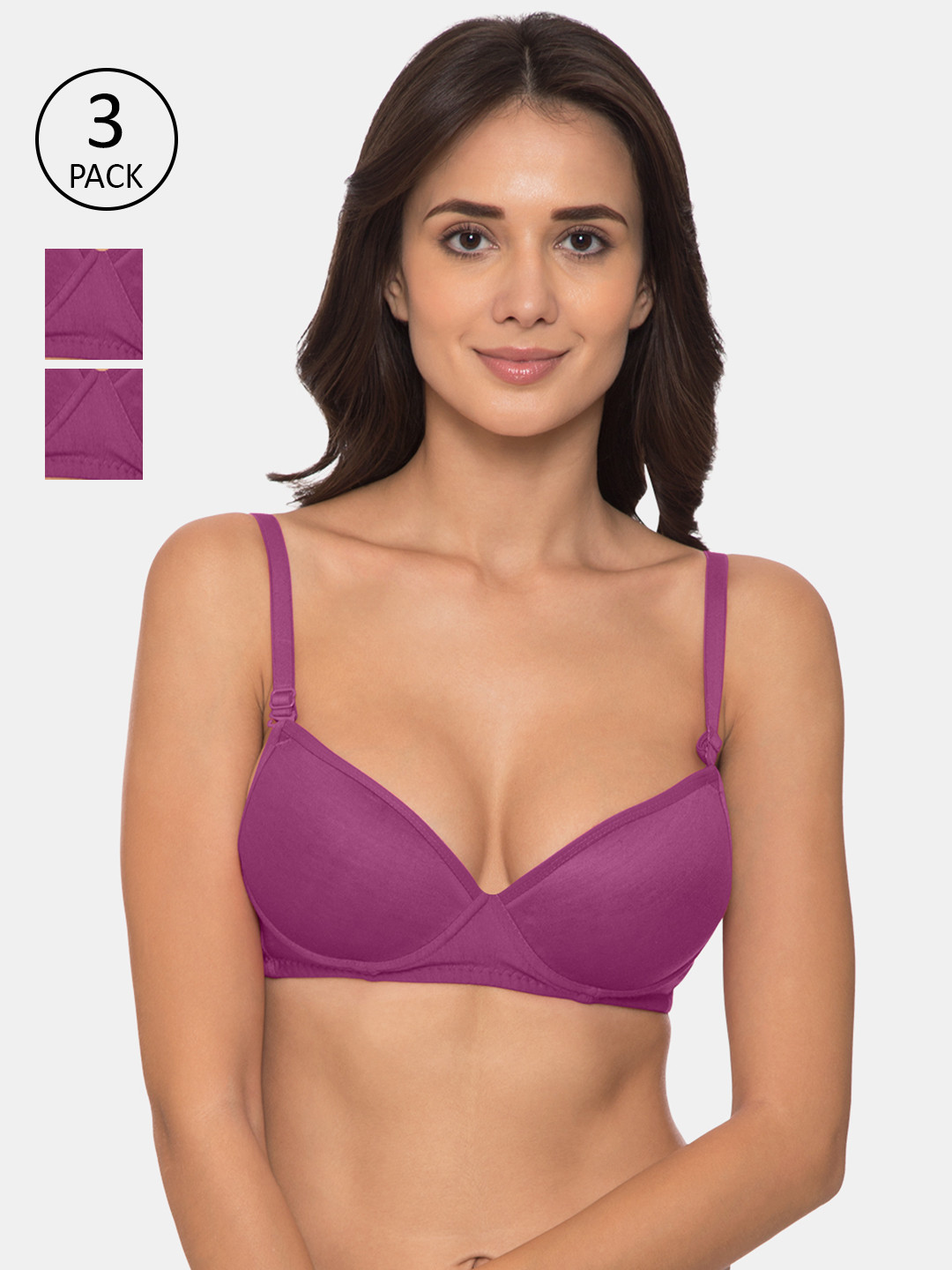 

Tweens Magenta Push-Up Bra Underwired Heavily Padded-TW-91704-3PC-MG