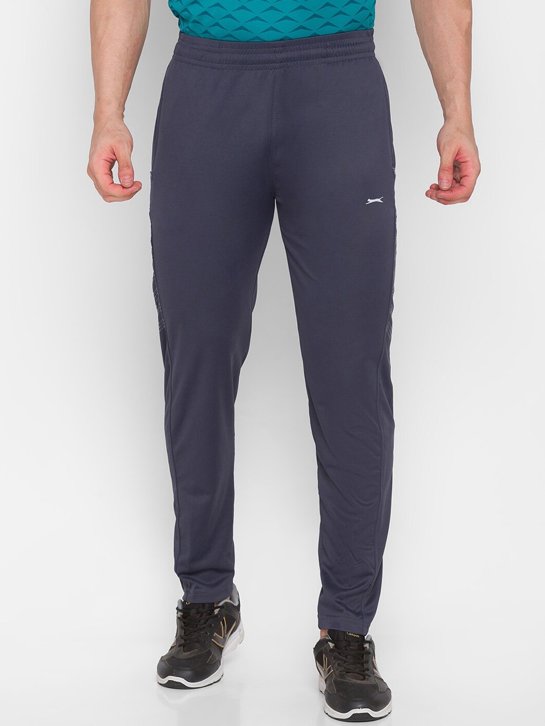 

Black Panther Men Blue Solid Polyester Slim-Fit Track Pants