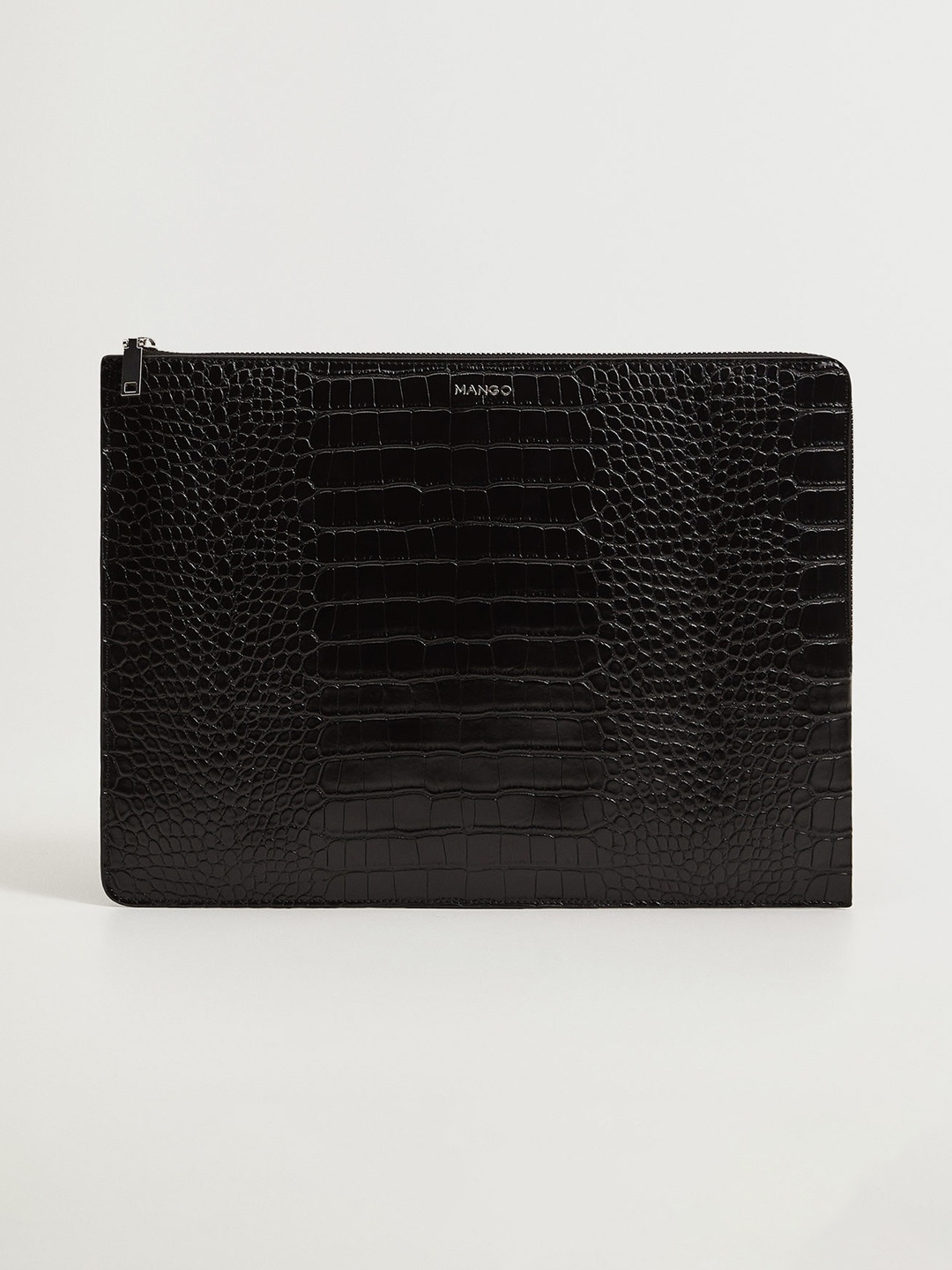

MANGO Women Black Croc Textured 15 Inch Laptop Sleeve