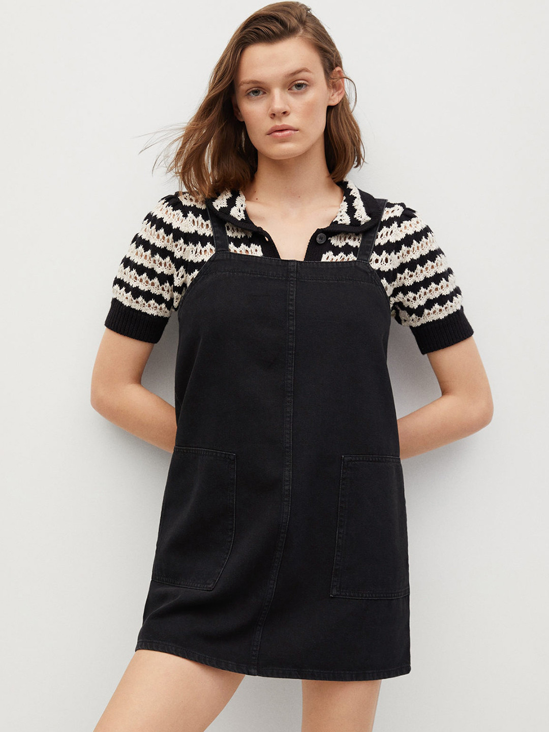 

MANGO Black Sheath Mini Dress