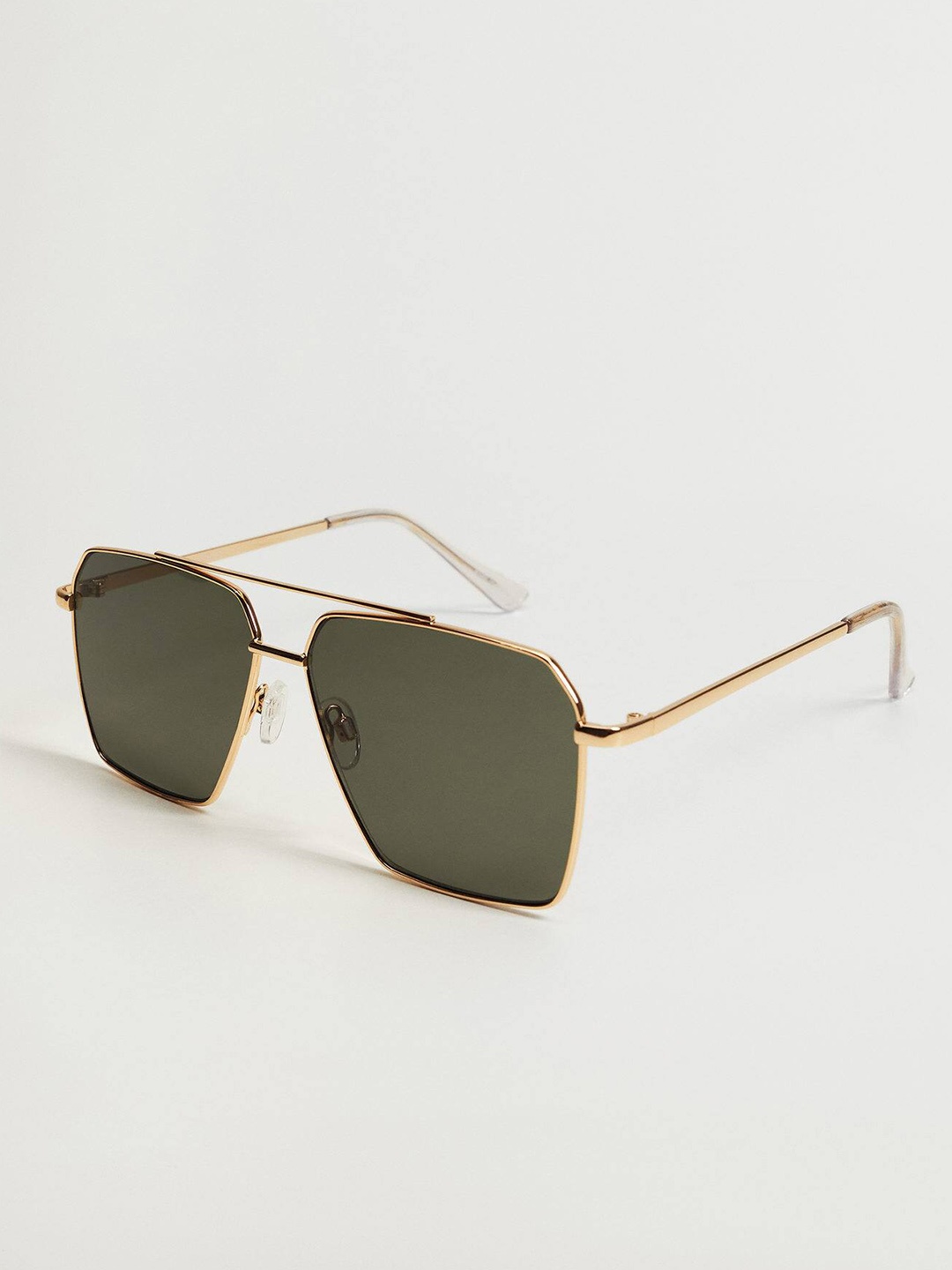 

MANGO Women Rectangle Sunglasses with UV Protected Lens, Green