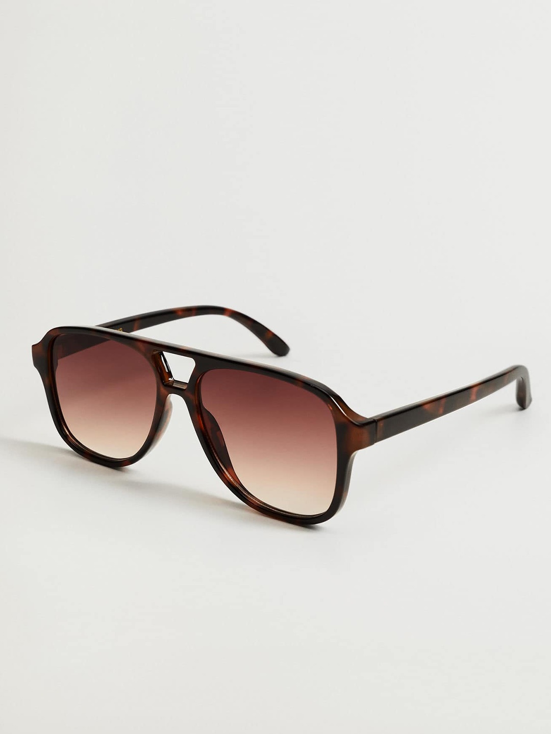 

MANGO Women Oversized Sunglasses with UV Protected Lens, Brown